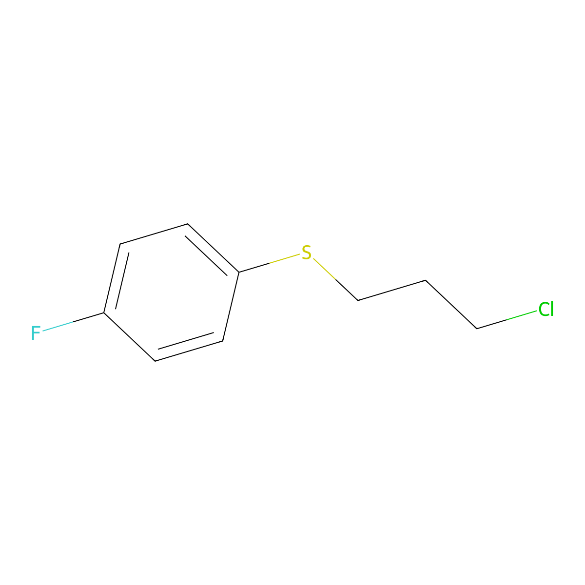 1-[(3-Chloropropyl)thio]-4-fluorobenzene molecular structure, CAS 5322-56-5