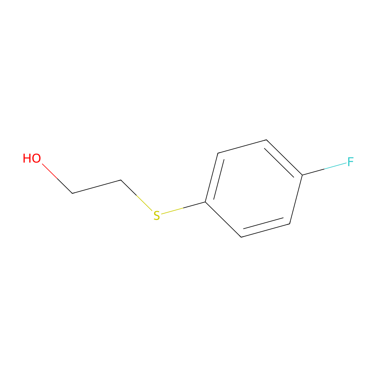 4-Fluorophenylthioethanol molecular structure, CAS 5322-63-4