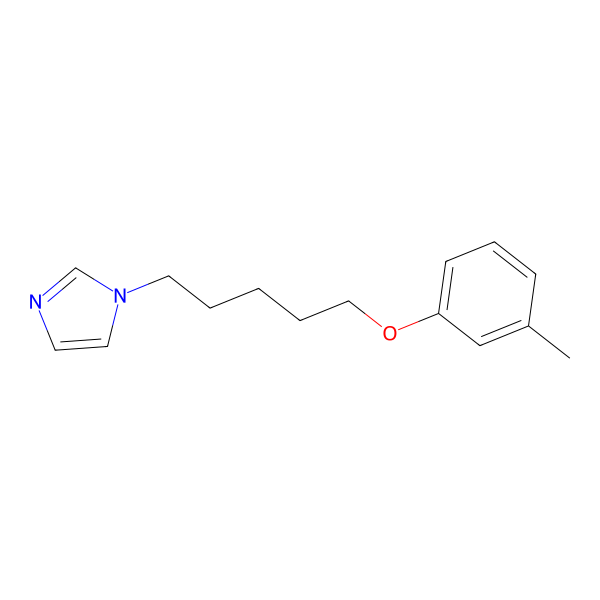 1-[5-(3-Methylphenoxy)pentyl]imidazole molecular structure, CAS 5322-79-2