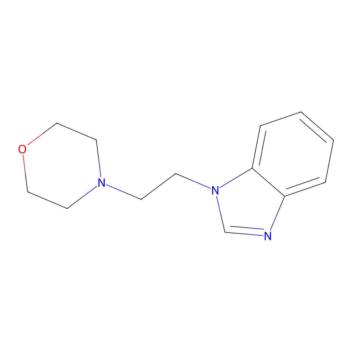 1-(2-Morpholin-4-yl-ethyl)-1H-benzoimidazole molecular structure, CAS 5322-94-1