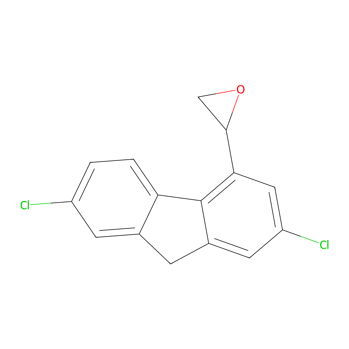 2-(2,7-Dichloro-9H-fluoren-4-yl)oxirane molecular structure, CAS 53221-14-0