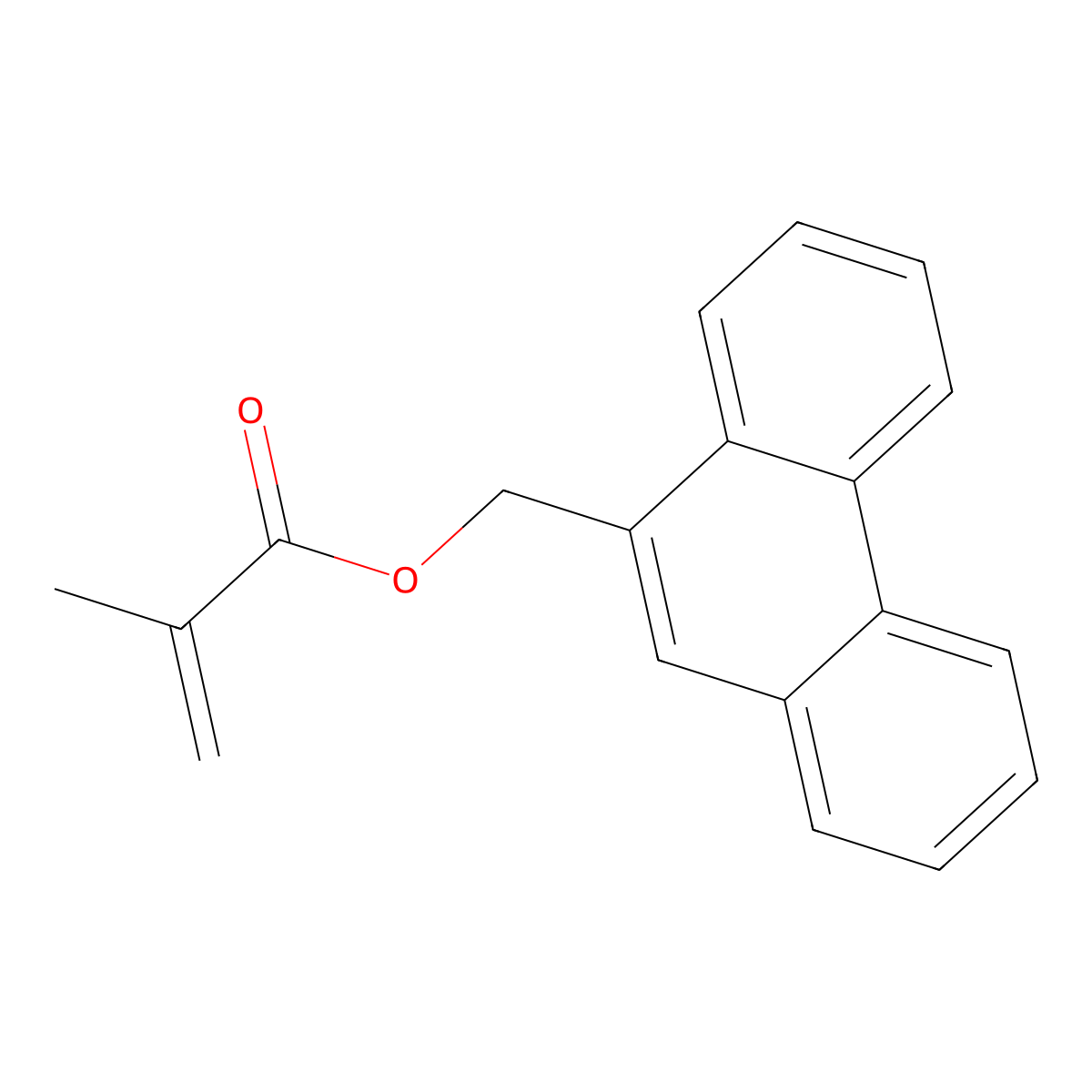 (9-Phenanthryl)methyl methacrylate molecular structure, CAS 53223-82-8