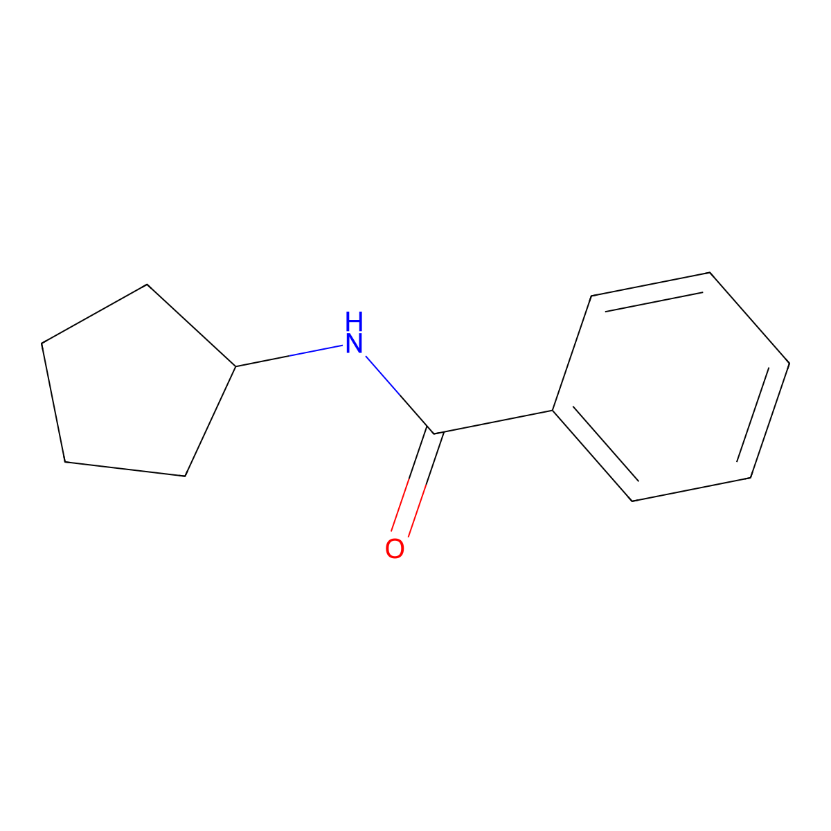 N-cyclopentylbenzamide molecular structure, CAS 53226-42-9
