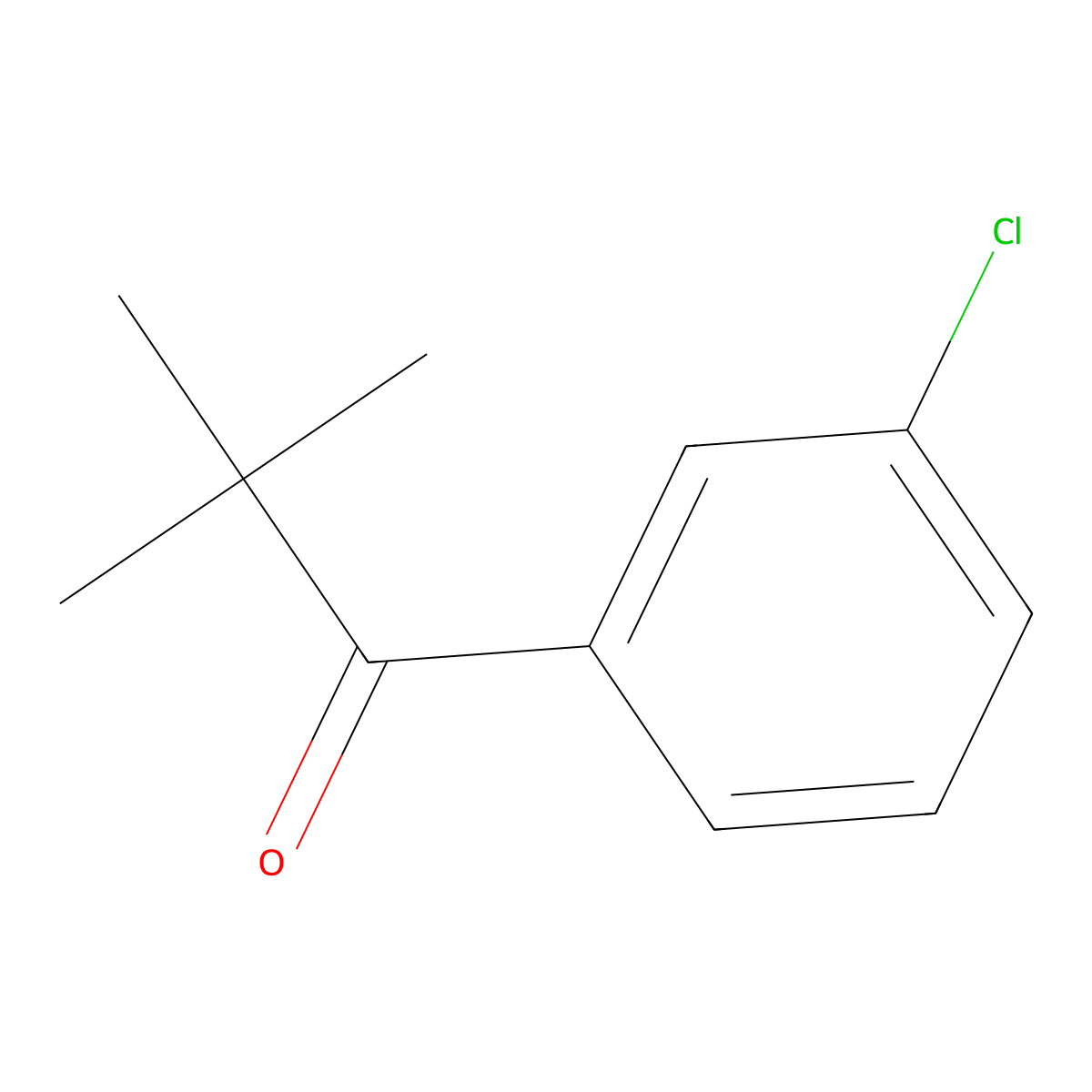 3'-Chloro-2,2-dimethylpropiophenone molecular structure, CAS 53226-55-4