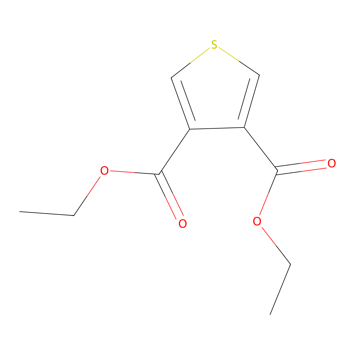 Diethyl thiophene-3,4-dicarboxylate molecular structure, CAS 53229-47-3