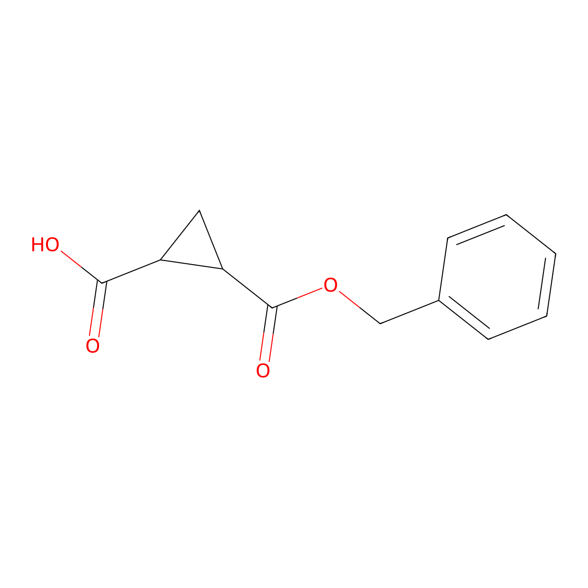 cis-2-((Benzyloxy)carbonyl)cyclopropanecarboxylic acid molecular structure, CAS 53229-58-6