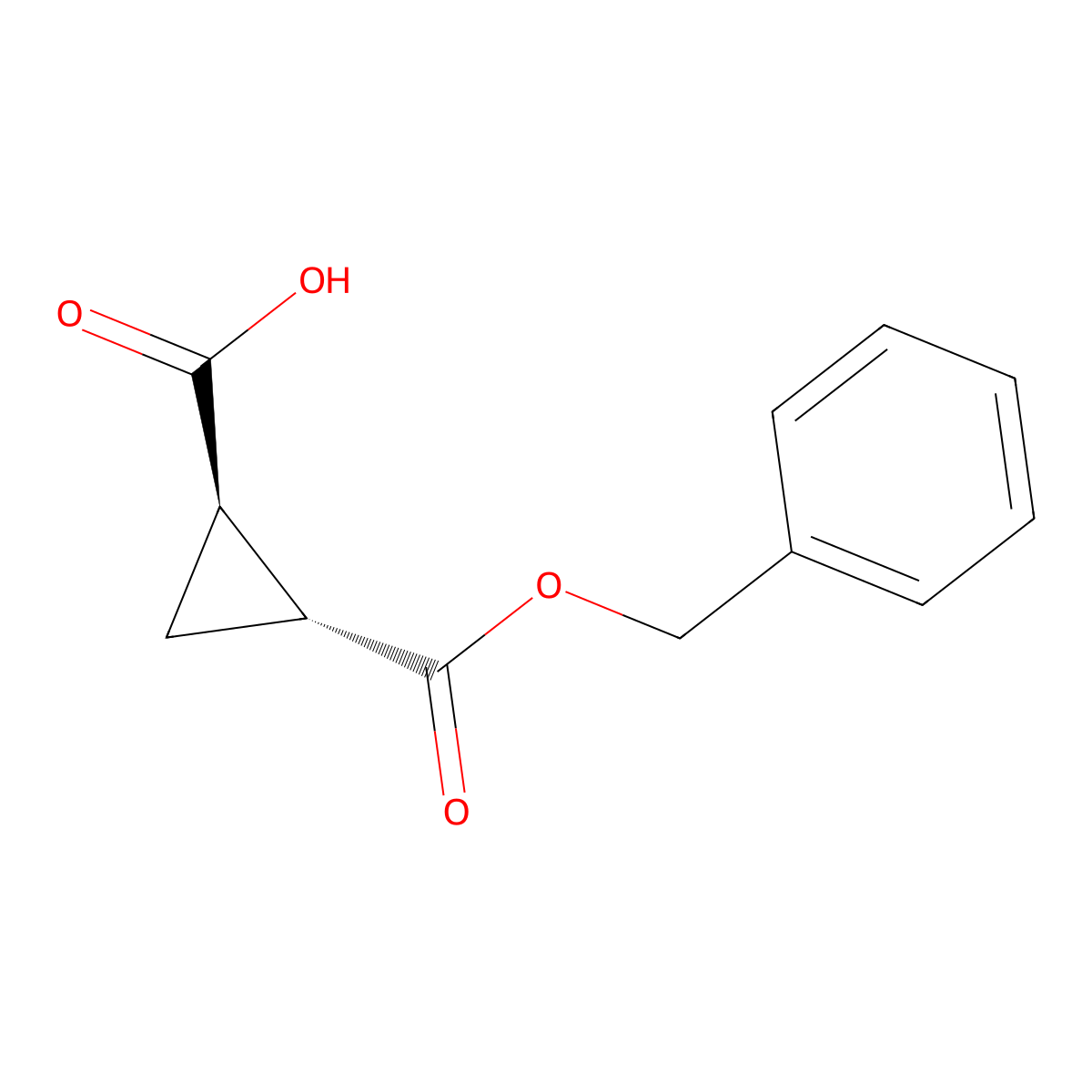 Rel-(1R,2R)-2-((benzyloxy)carbonyl)cyclopropane-1-carboxylic acid molecular structure, CAS 53229-64-4