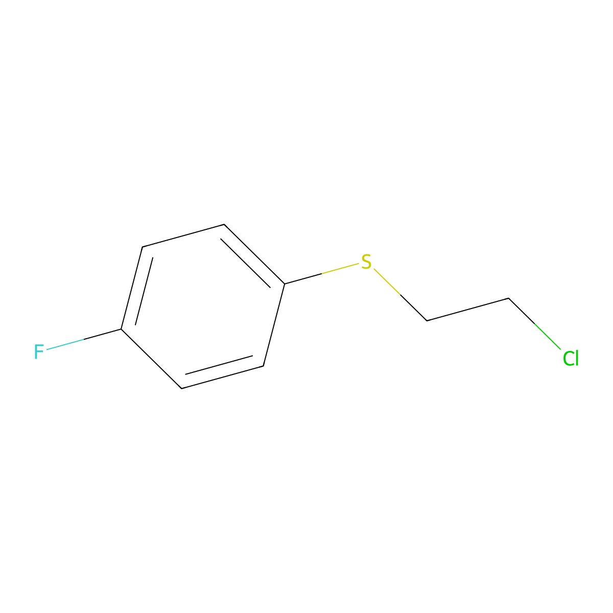 1-[(2-Chloroethyl)thio]-4-fluorobenzene molecular structure, CAS 5323-03-5