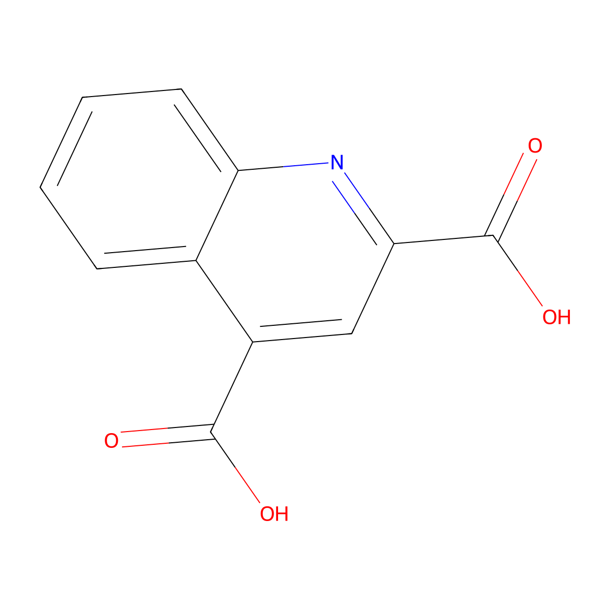 Quinoline-2,4-dicarboxylic acid molecular structure, CAS 5323-57-9