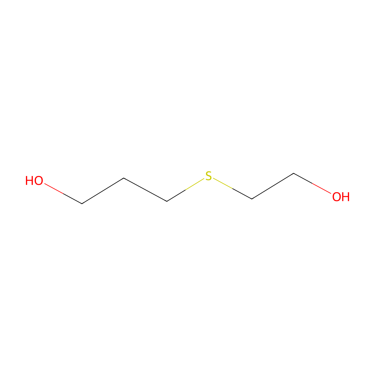 3-((2-Hydroxyethyl)sulfanyl)propan-1-ol molecular structure, CAS 5323-60-4