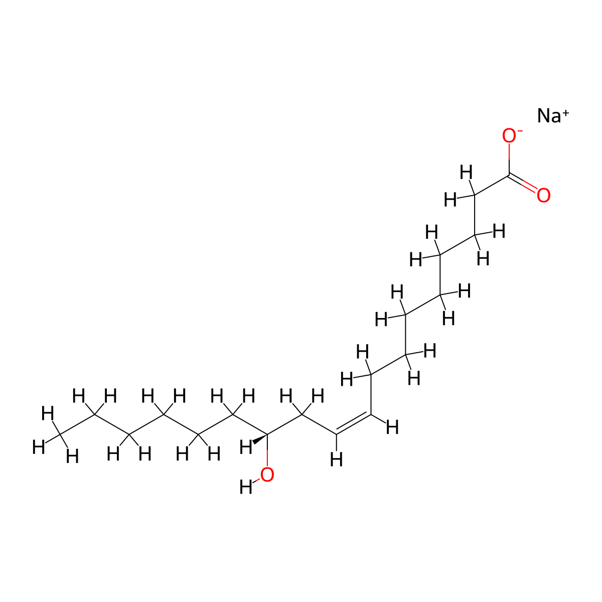 Sodium Ricinoleate molecular structure, CAS 5323-95-5