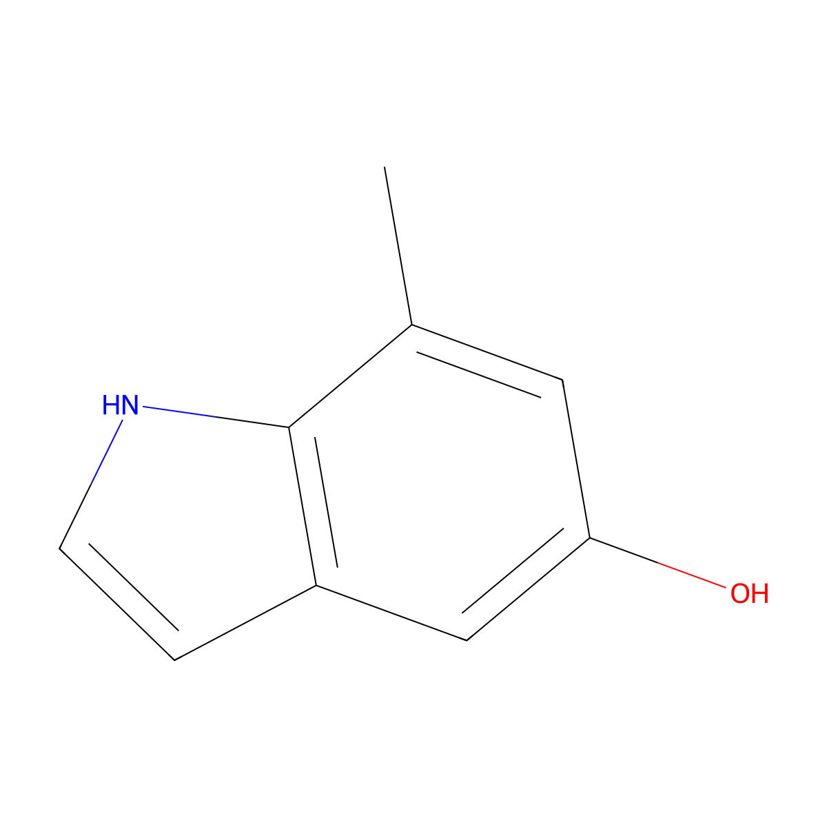 7-methyl-1H-indol-5-ol molecular structure, CAS 53233-87-7