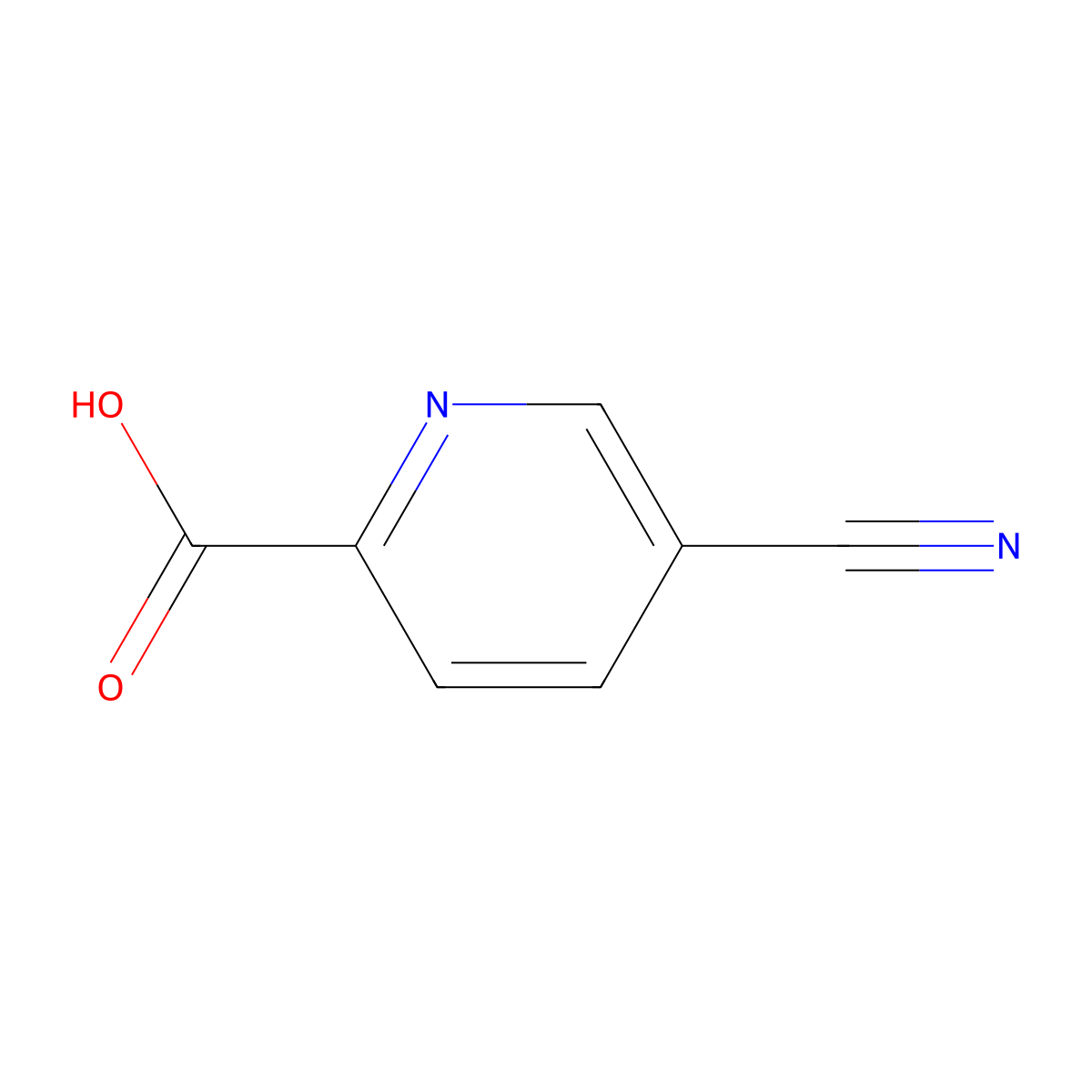 5-Cyanopyridine-2-carboxylic acid molecular structure, CAS 53234-55-2