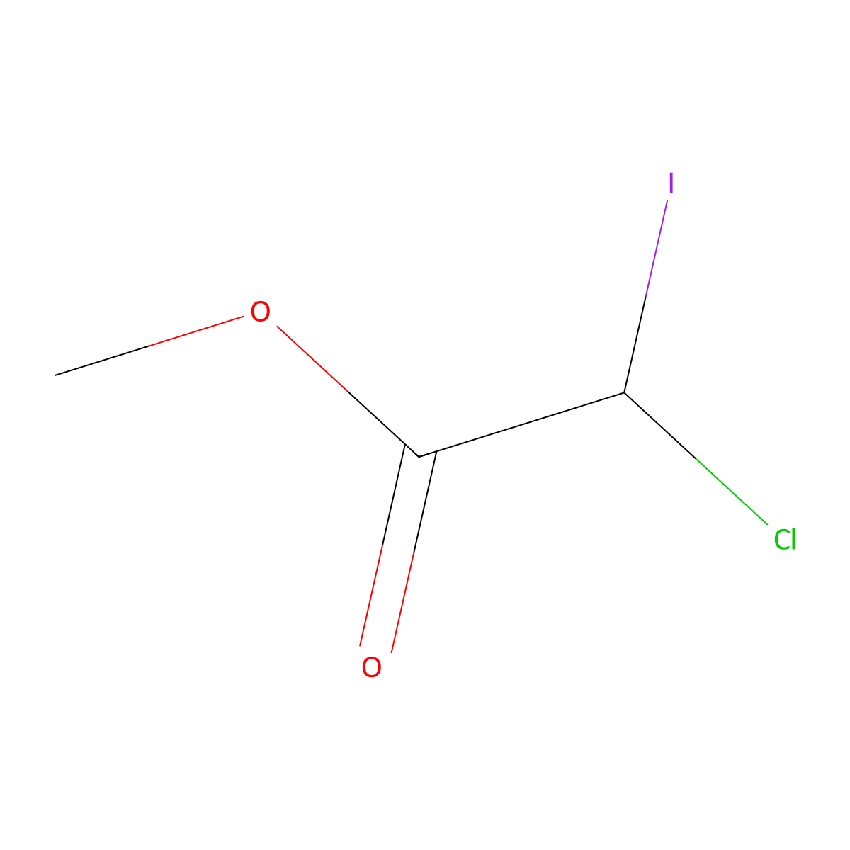 Chloroiodoacetic acid methyl ester molecular structure, CAS 53235-05-5