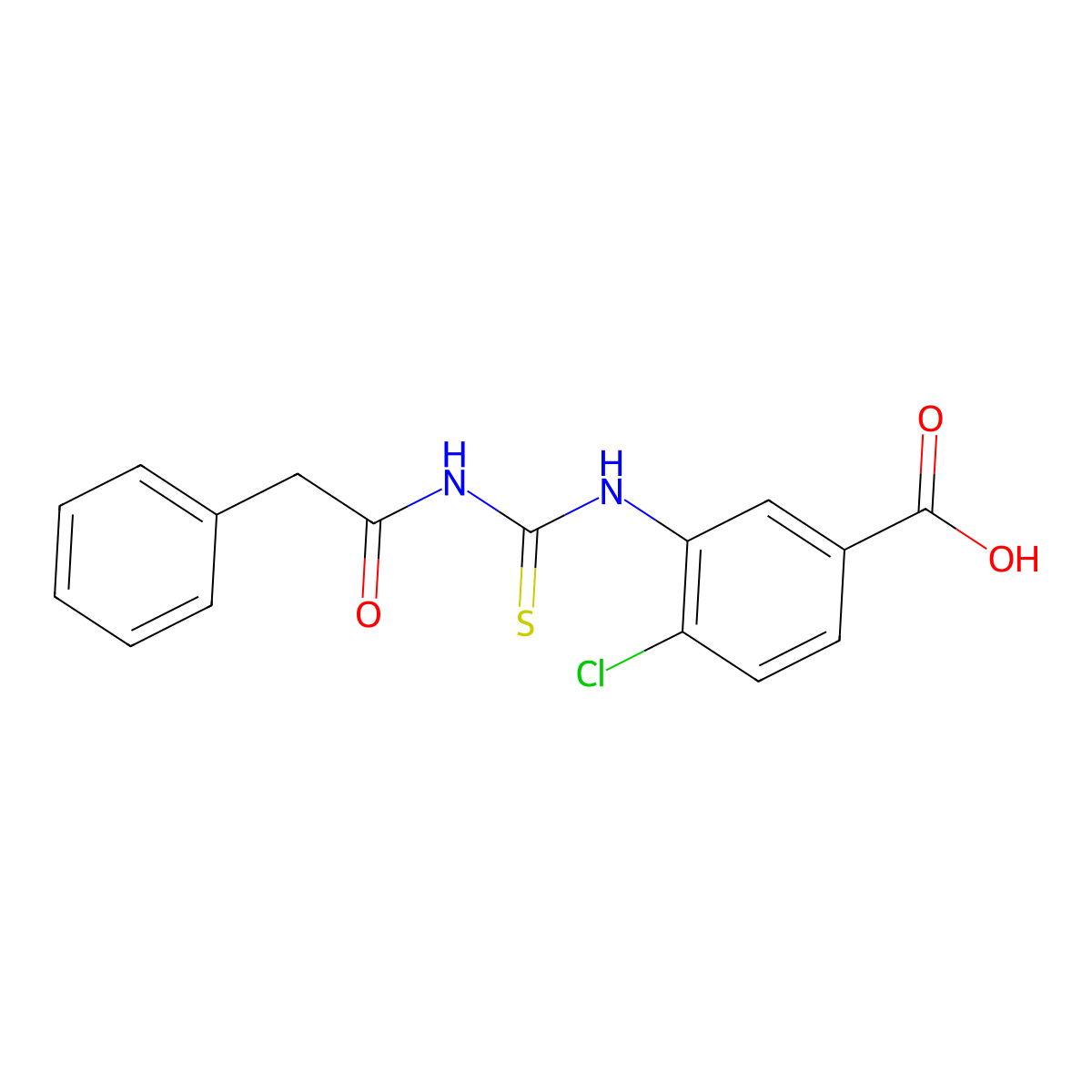 4-Chloro-3-{[(phenylacetyl)carbamothioyl]amino}benzoic acid molecular structure, CAS 532386-24-6