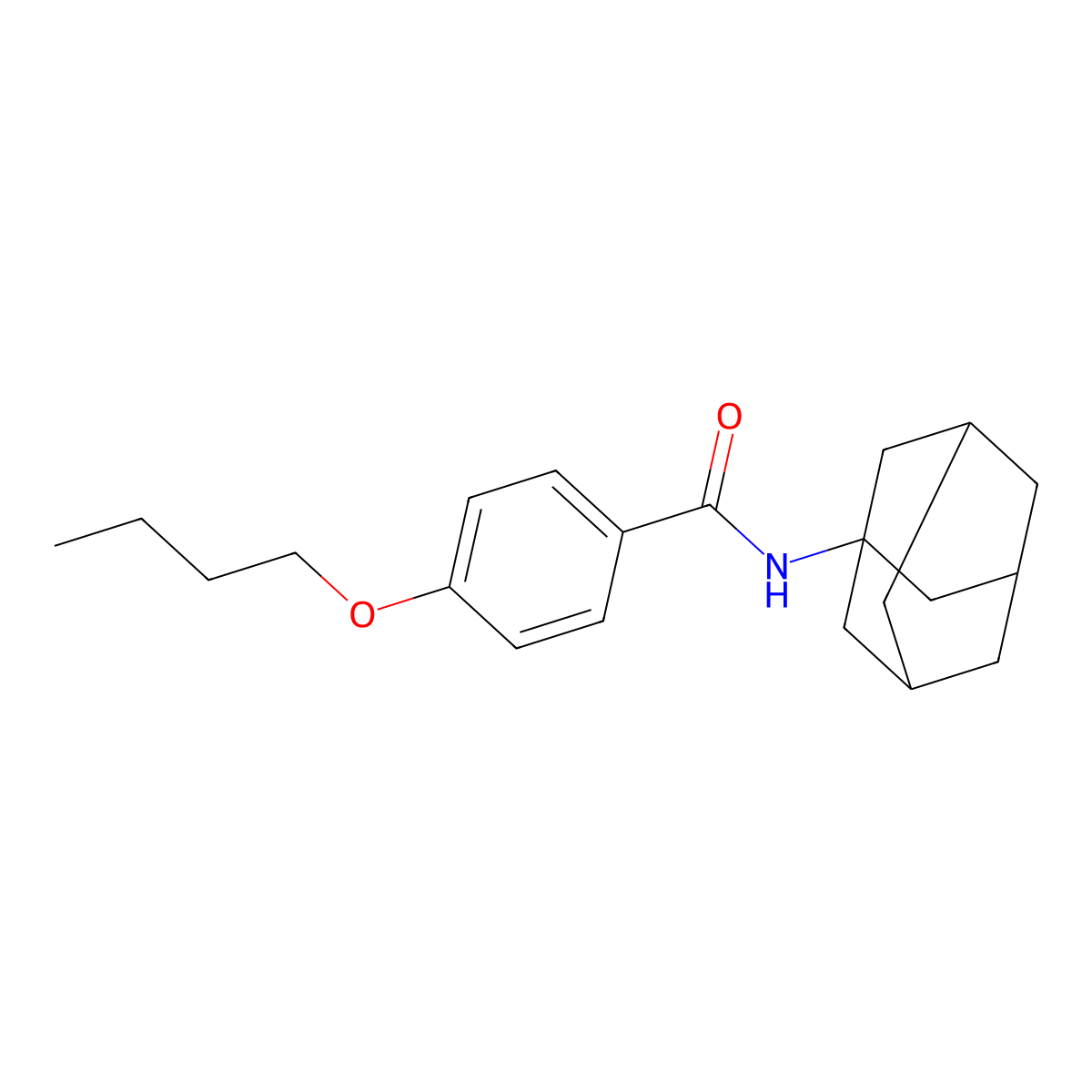 N-(1-adamantyl)-4-butoxybenzamide molecular structure, CAS 532389-85-8
