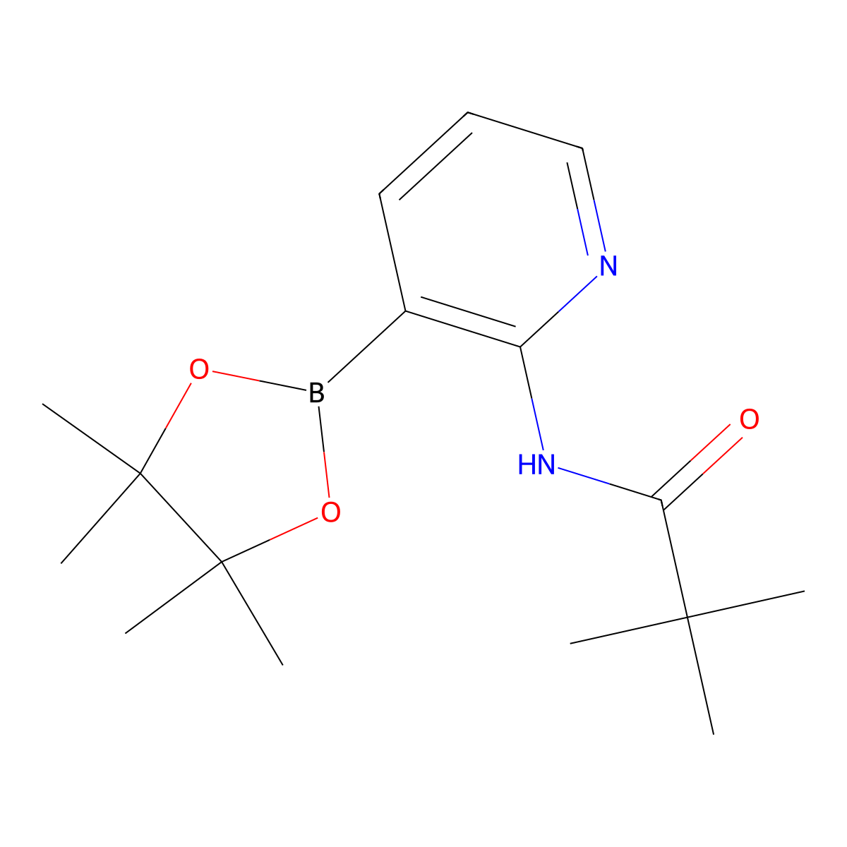 N-(3-(4,4,5,5-Tetramethyl-1,3,2-dioxaborolan-2-yl)pyridin-2-yl)pivalamide molecular structure, CAS 532391-30-3