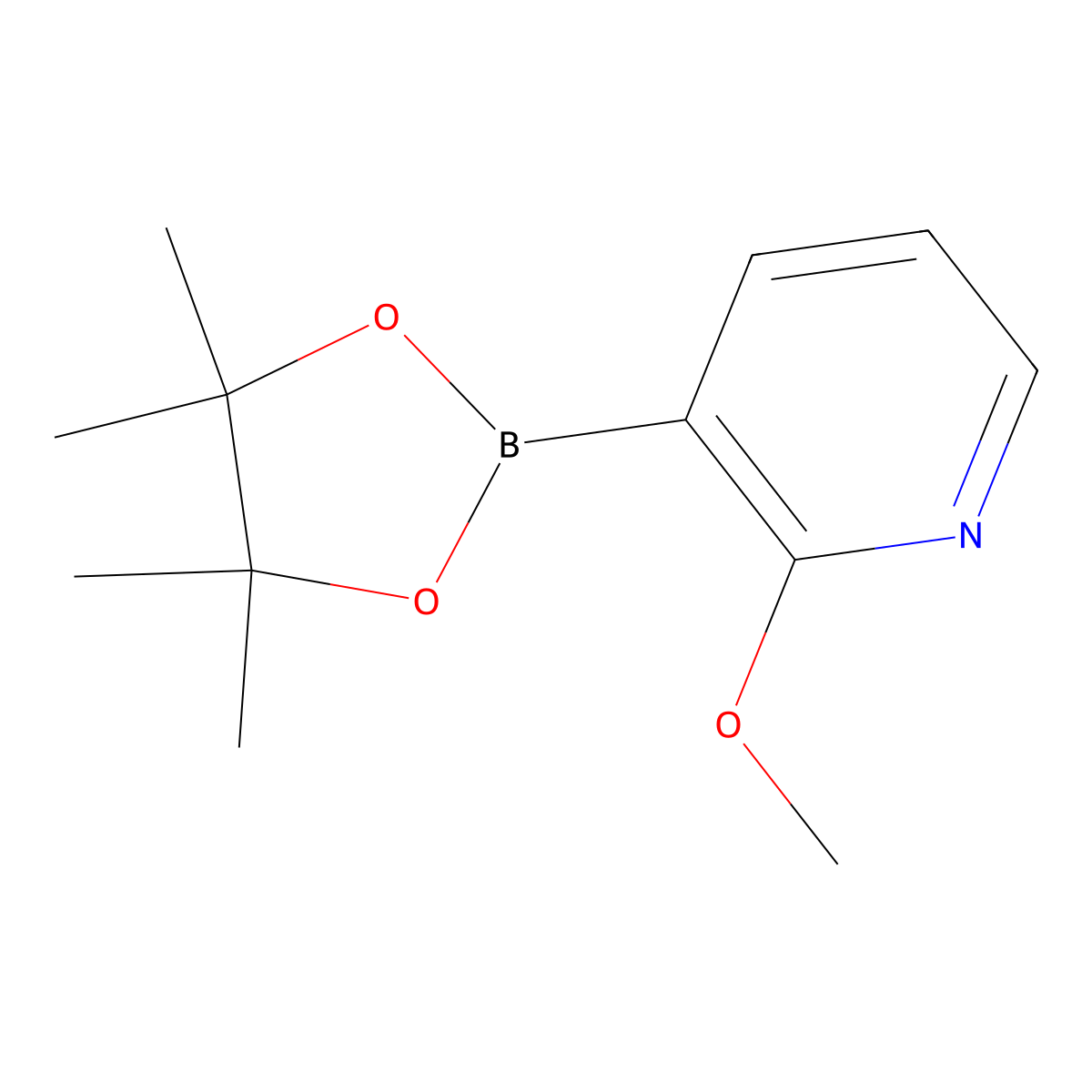 2-Methoxy-3-(4,4,5,5-tetramethyl-1,3,2-dioxaborolan-2-yl)pyridine molecular structure, CAS 532391-31-4