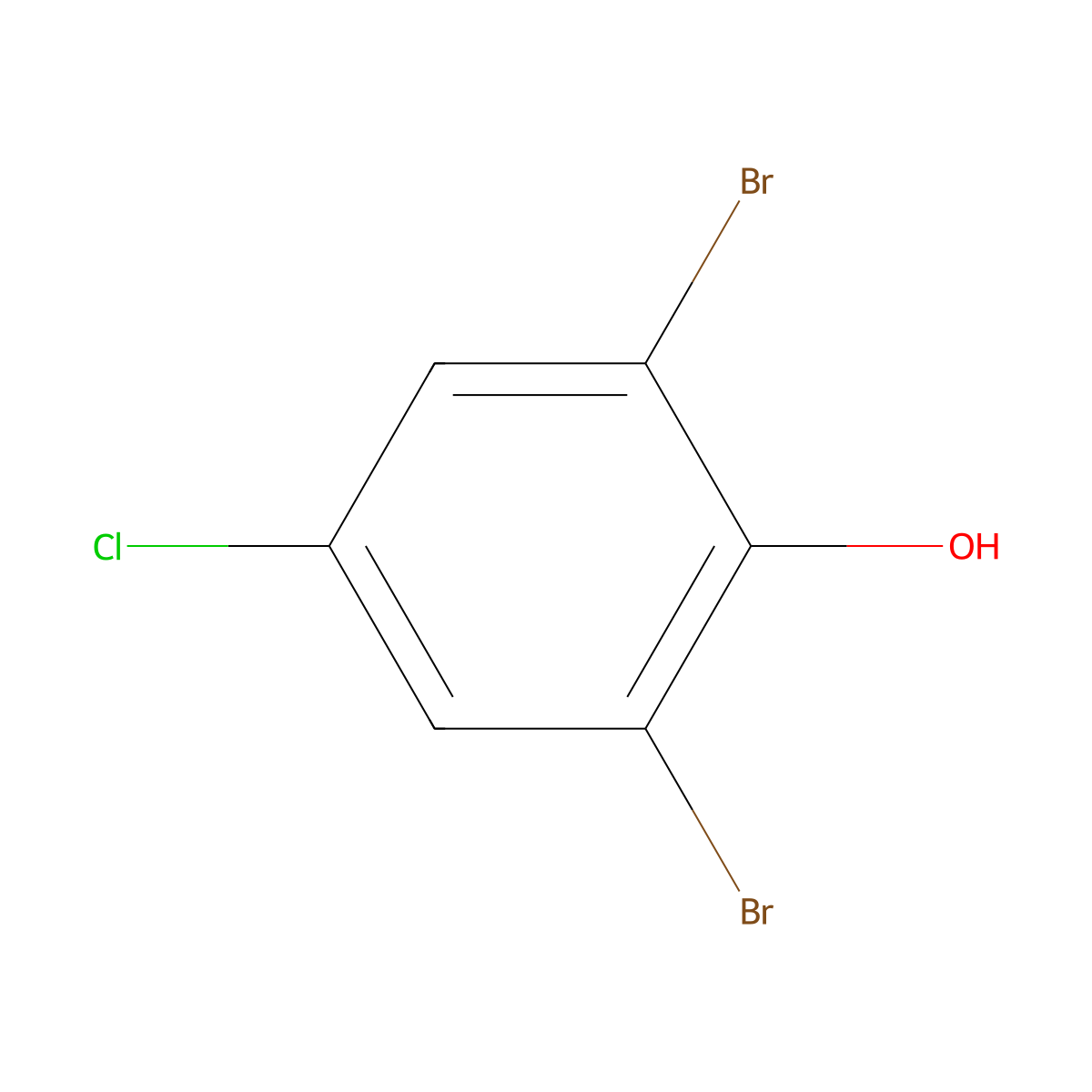 2,6-Dibromo-4-chlorophenol molecular structure, CAS 5324-13-0