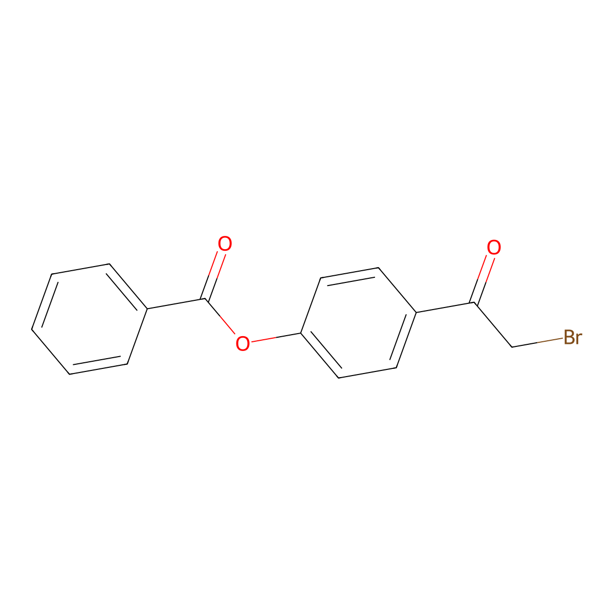 4-(Bromoacetyl)-phenyl benzoate molecular structure, CAS 5324-15-2