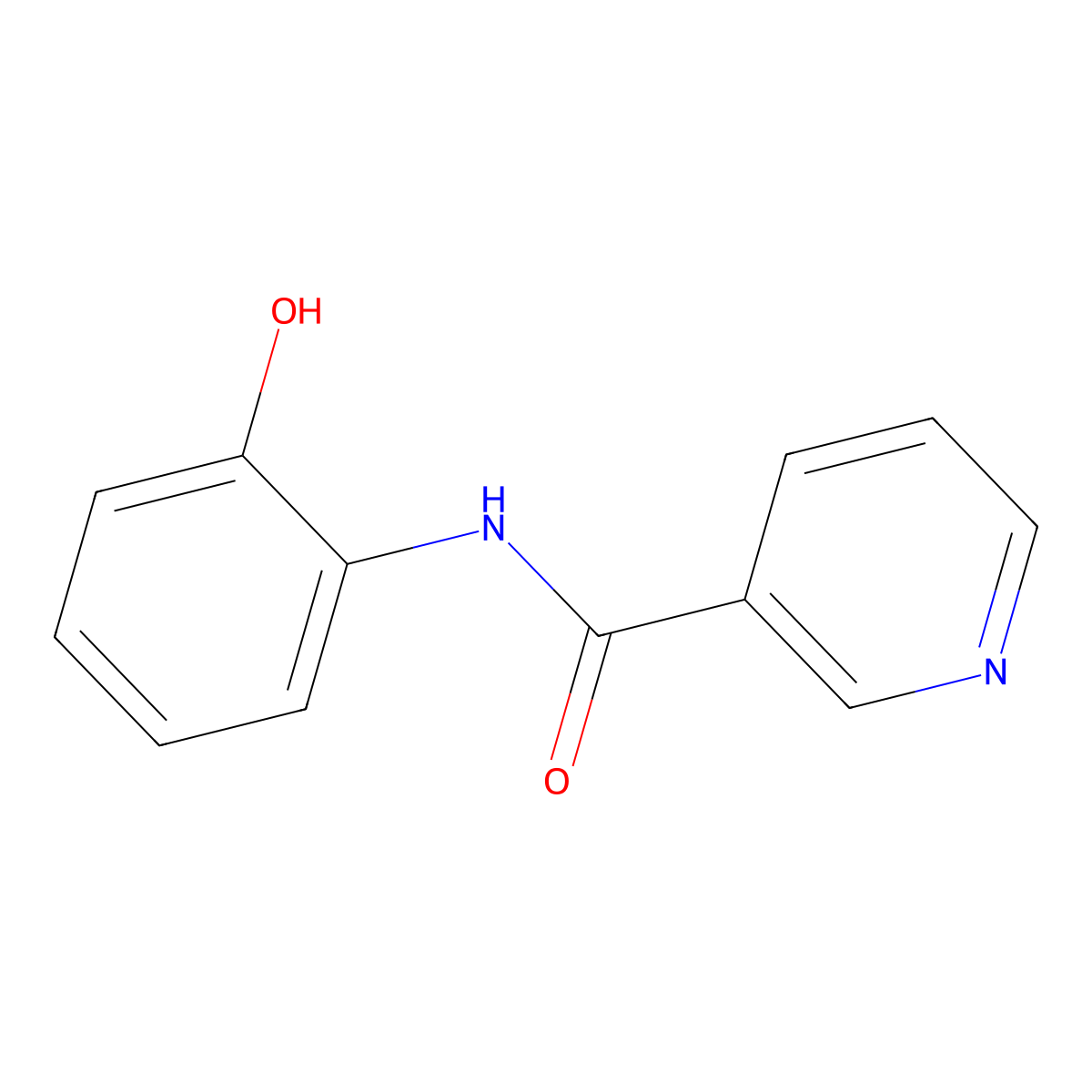 N-(2-hydroxyphenyl)pyridine-3-carboxamide molecular structure, CAS 5324-34-5