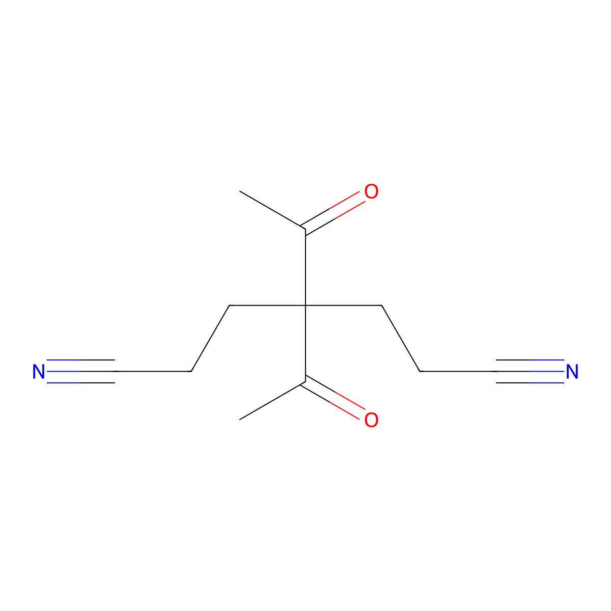 4,4-Diacetylheptanedinitrile molecular structure, CAS 5324-43-6