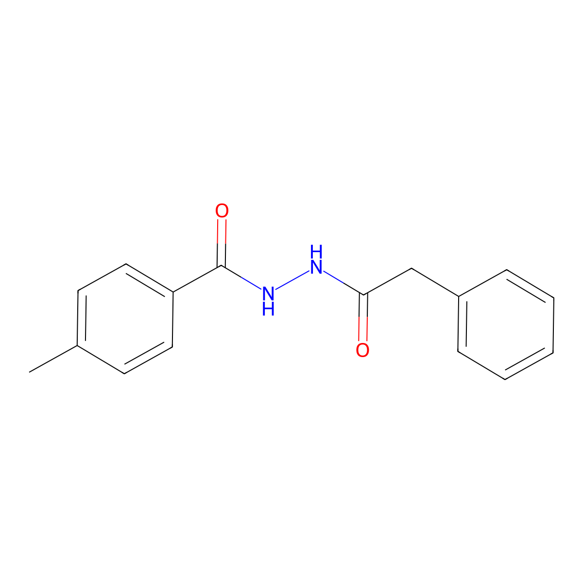 4-methyl-N'-(phenylacetyl)benzohydrazide molecular structure, CAS 5324-66-3