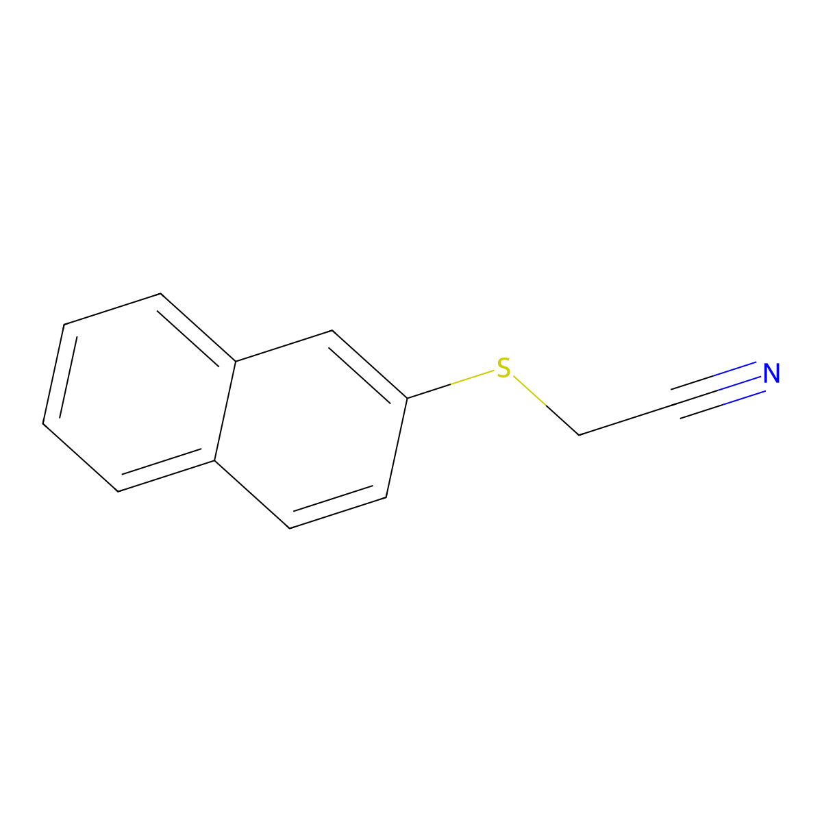 2-Naphthylthioacetonitrile molecular structure, CAS 5324-69-6