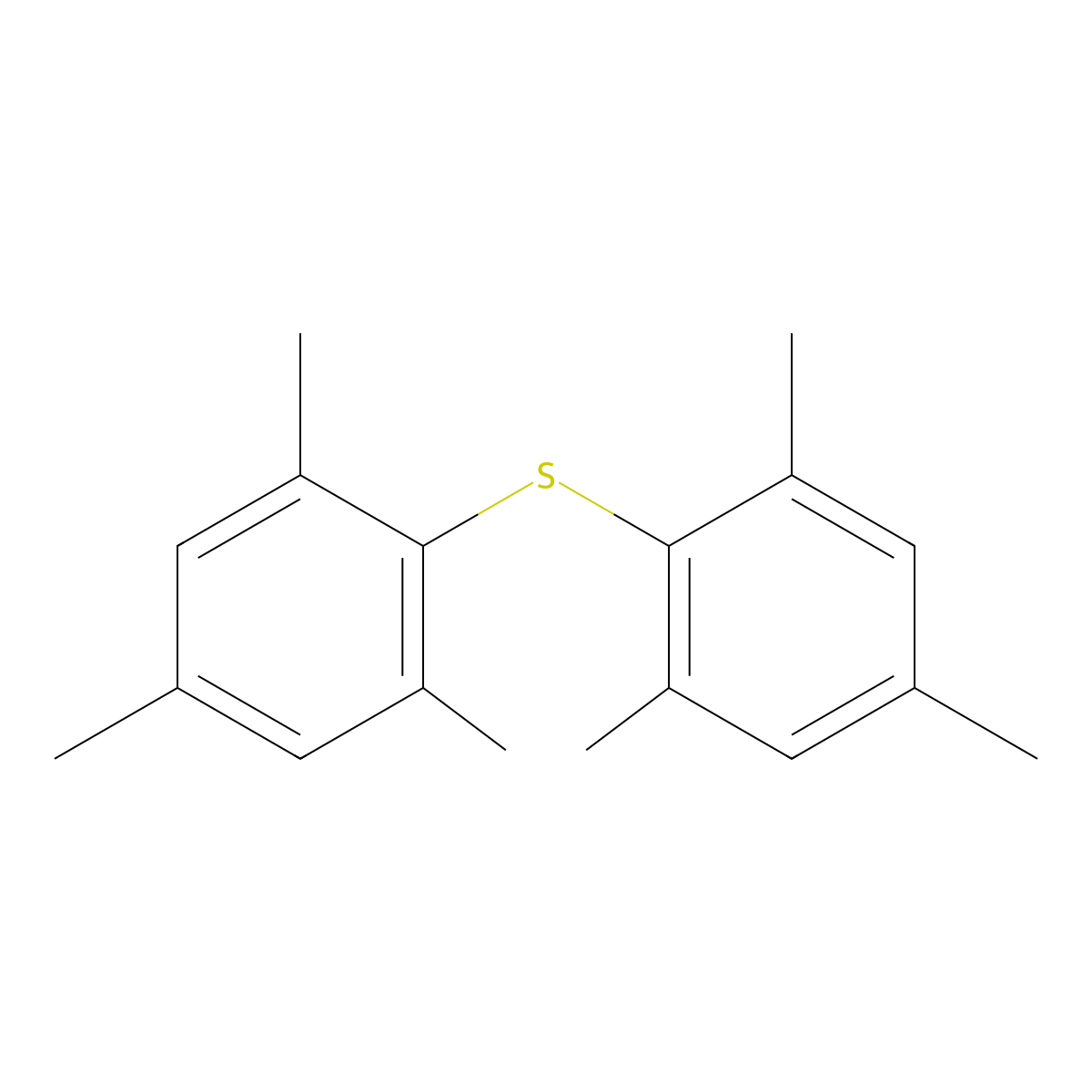 Mesityl sulfide molecular structure, CAS 5324-71-0