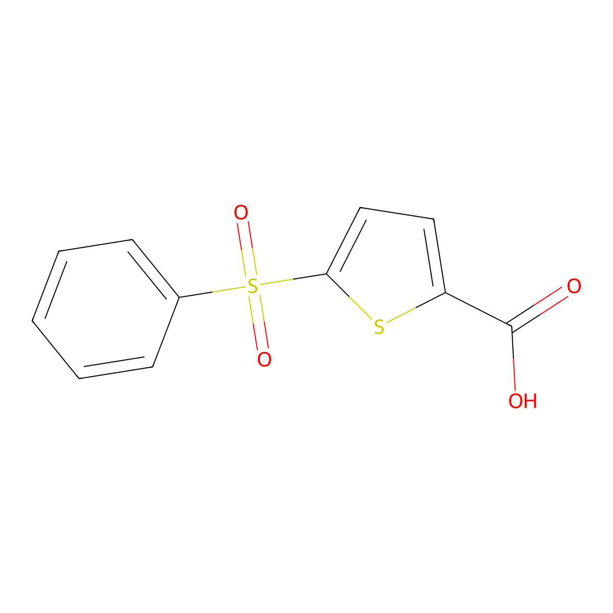 5-(Benzenesulfonyl)thiophene-2-carboxylic acid molecular structure, CAS 5324-78-7