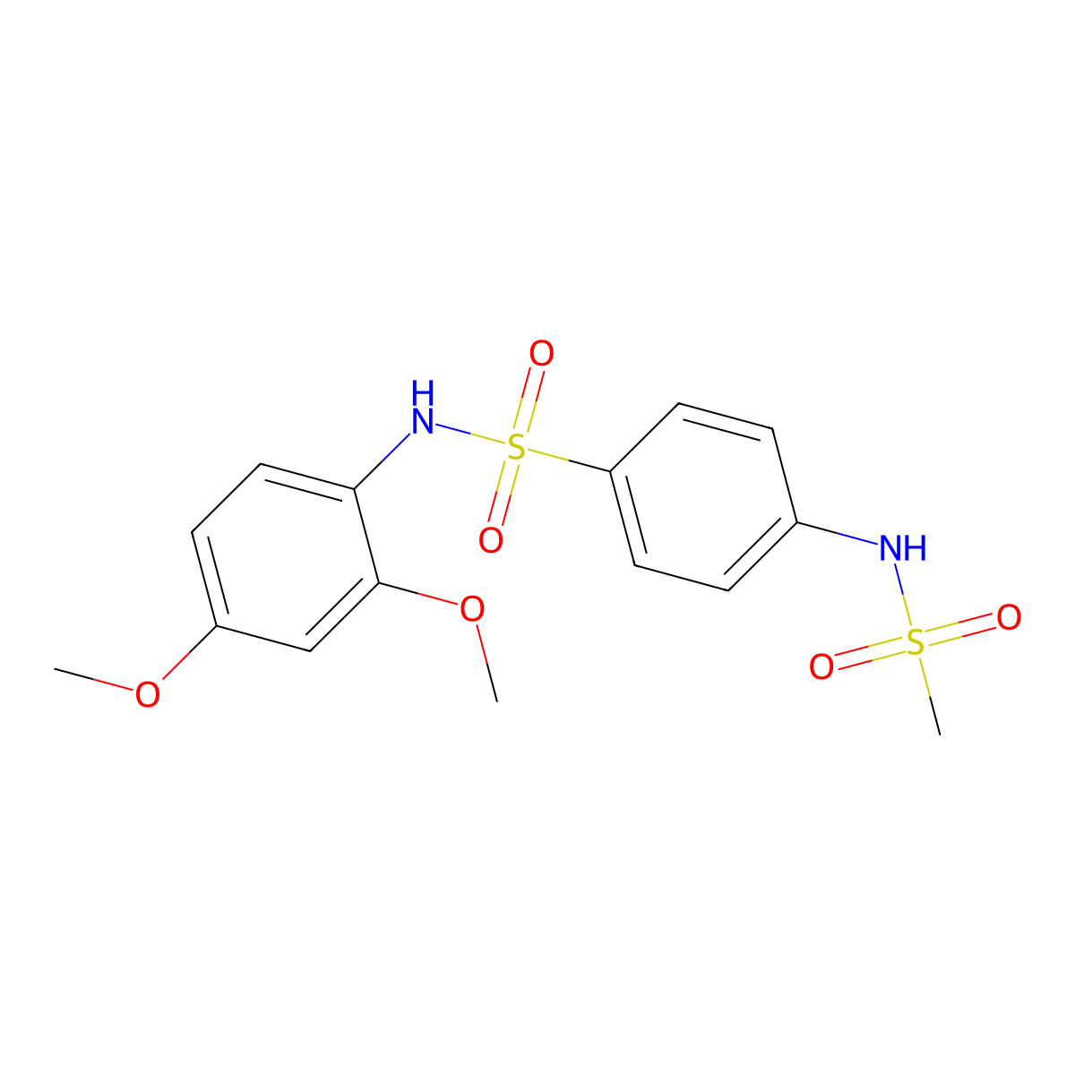 N-(2,4-dimethoxyphenyl)-4-(methanesulfonamido)benzenesulfonamide molecular structure, CAS 532403-36-4