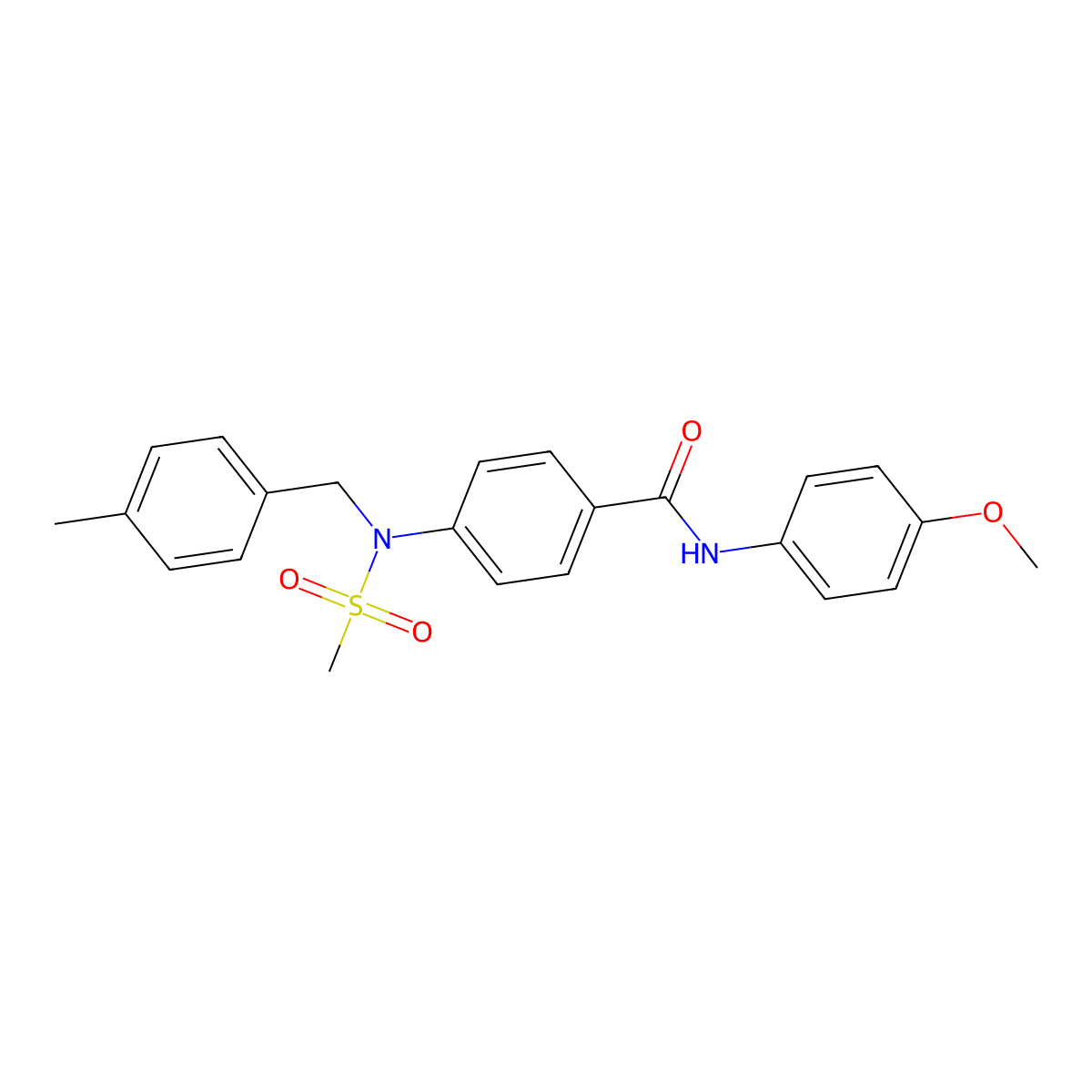 N-(4-methoxyphenyl)-4-[(4-methylphenyl)methyl-methylsulfonylamino]benzamide molecular structure, CAS 532408-81-4