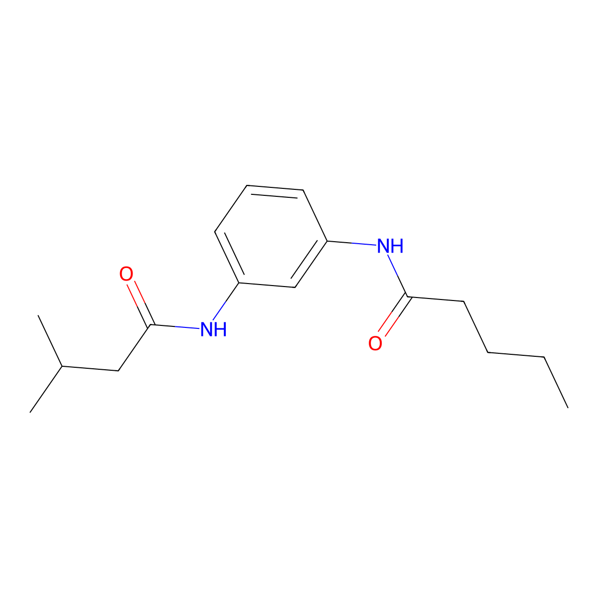 N-[3-(3-methylbutanoylamino)phenyl]pentanamide molecular structure, CAS 532409-43-1