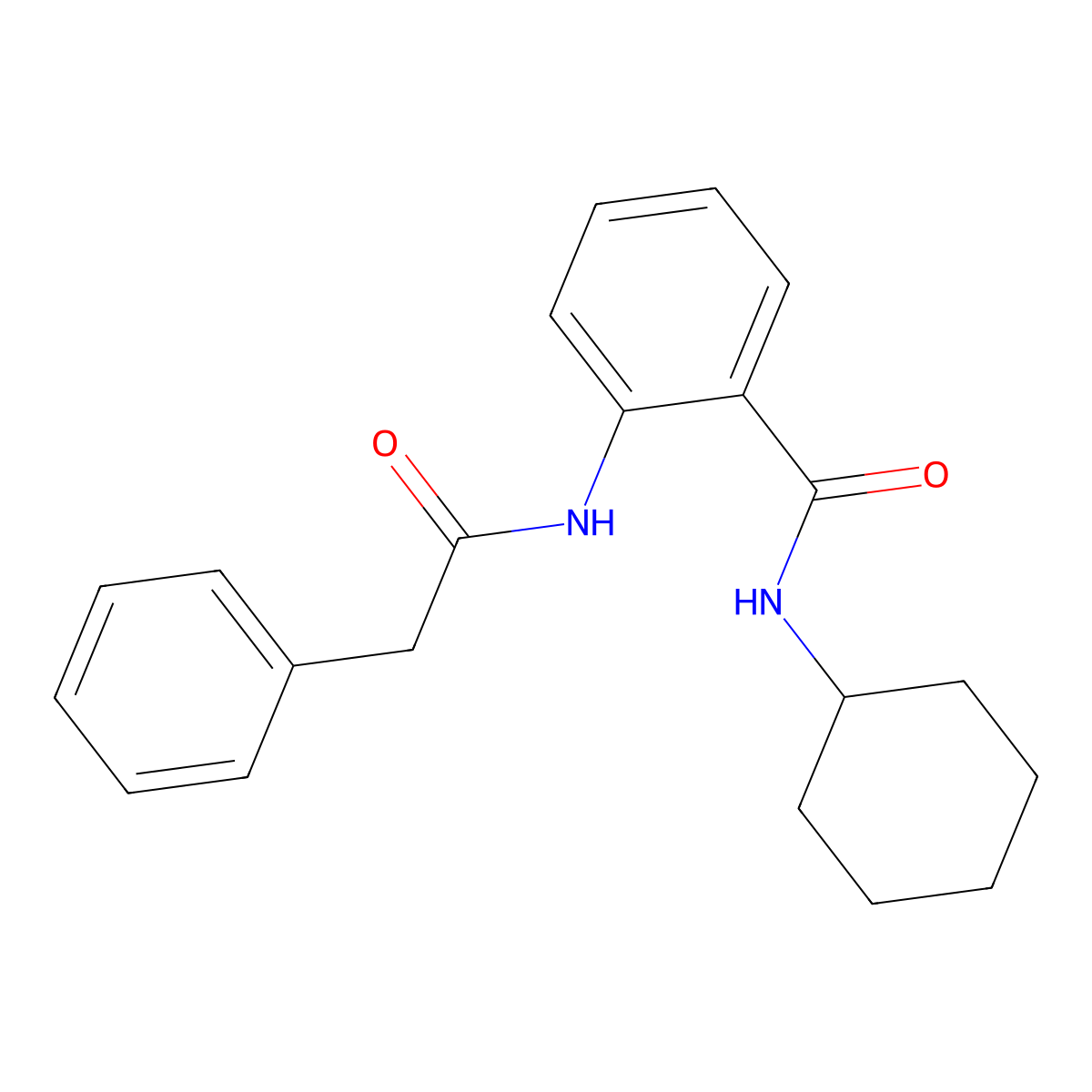 N-cyclohexyl-2-[(phenylacetyl)amino]benzamide molecular structure, CAS 532409-76-0