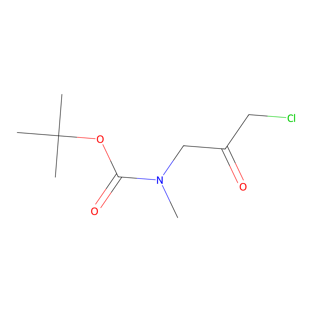 tert-butyl N-(3-chloro-2-oxopropyl)-N-methylcarbamate molecular structure, CAS 532410-44-9