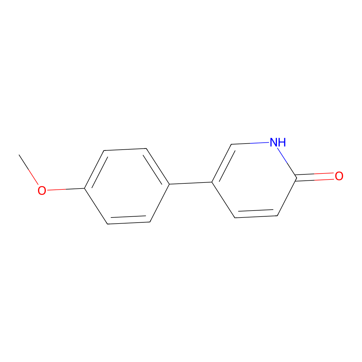 5-(4-Methoxyphenyl)pyridin-2(1H)-one molecular structure, CAS 53242-51-6