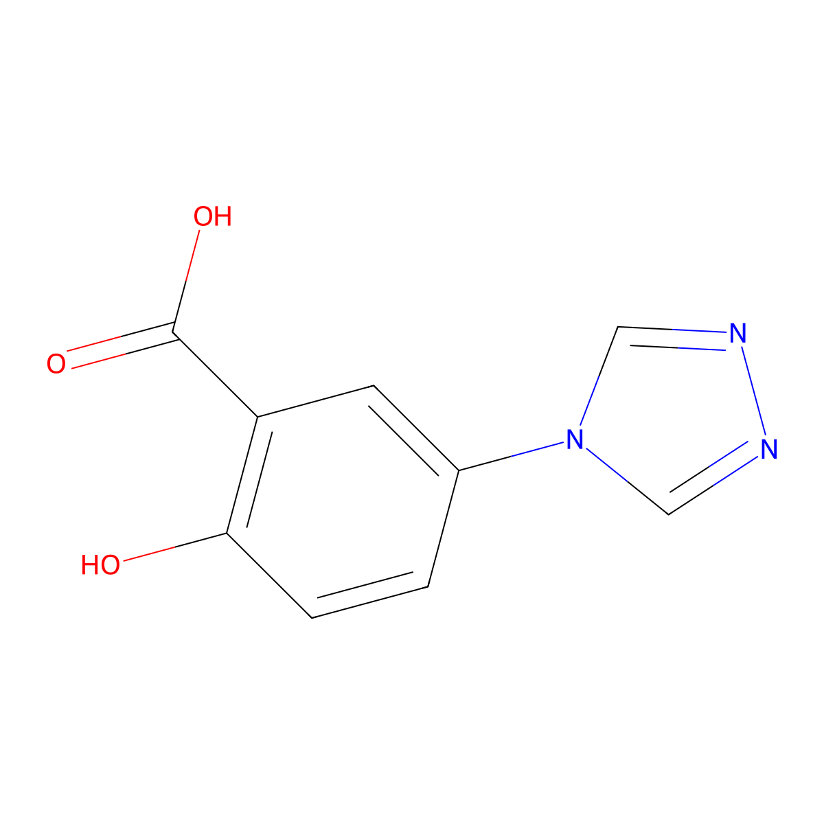 2-hydroxy-5-(4H-1,2,4-triazol-4-yl)benzoic acid molecular structure, CAS 53242-65-2