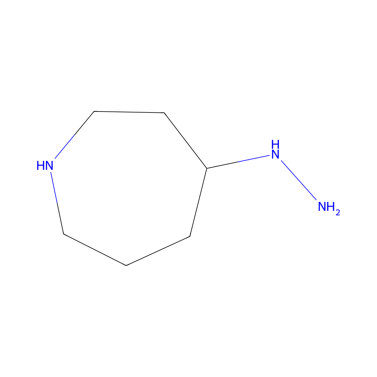 4-Hydrazinylazepane molecular structure, CAS 53242-83-4