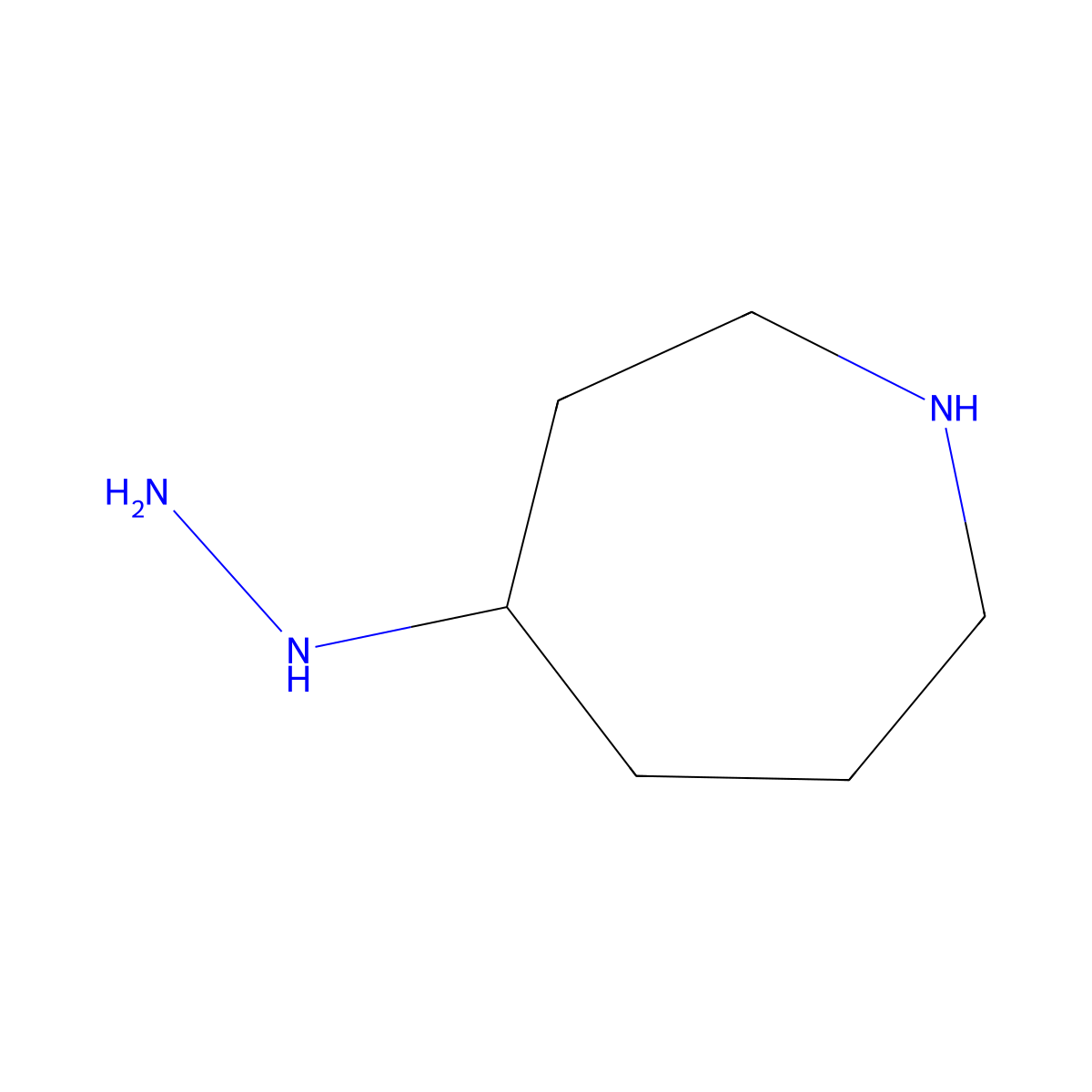 4-Hydrazinylazepane molecular structure, CAS 53242-83-4