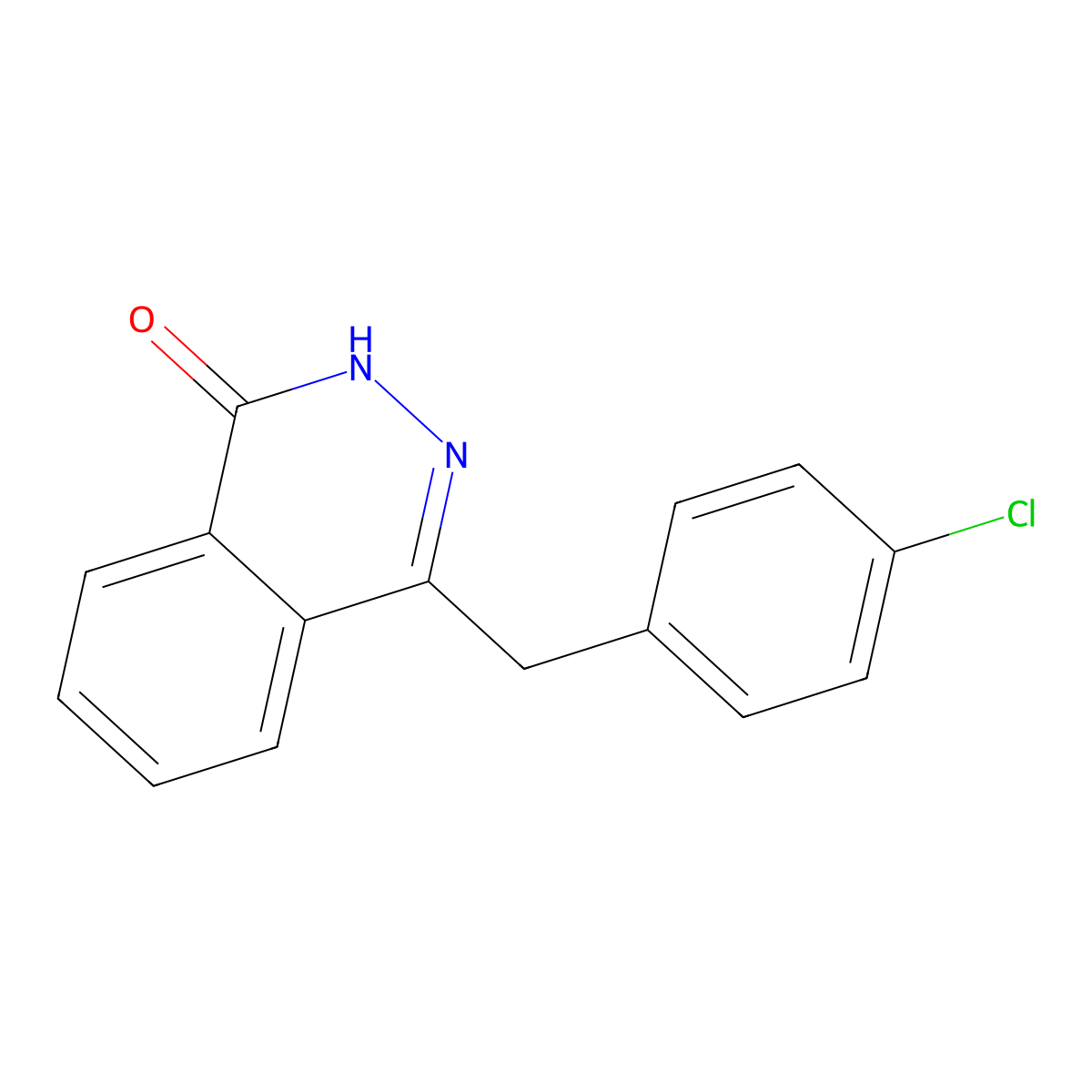 4-(4-chlorobenzyl)phthalazin-1(2H)-one molecular structure, CAS 53242-88-9