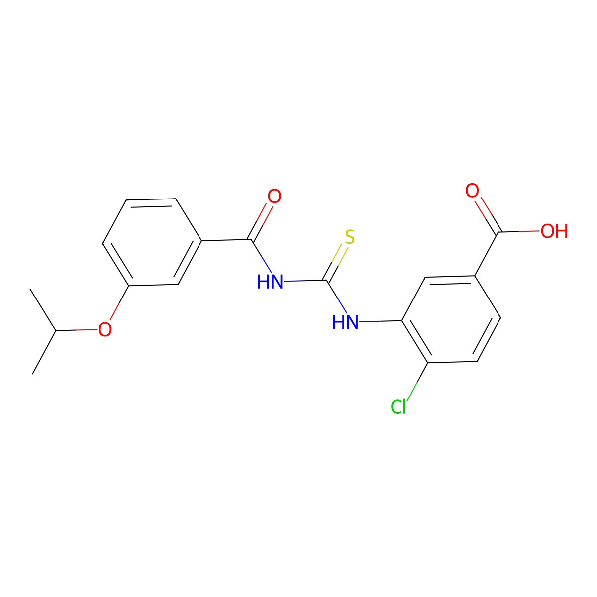 4-Chloro-3-[(3-propan-2-yloxybenzoyl)carbamothioylamino]benzoic acid molecular structure, CAS 532420-88-5