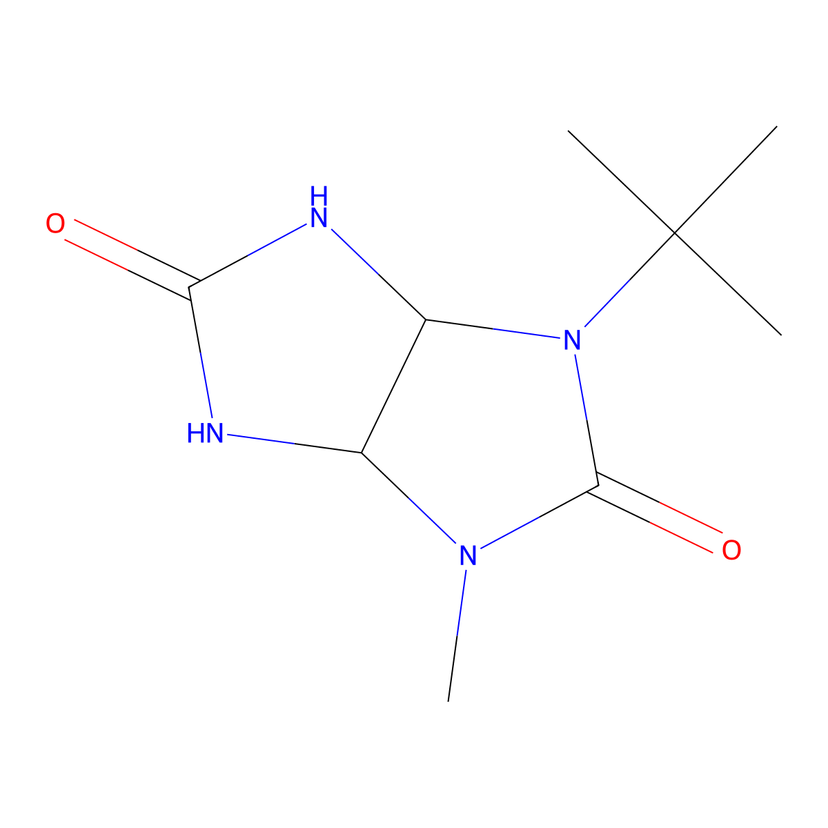 4-Tert-butyl-6-methyl-1,3,3a,6a-tetrahydroimidazo[4,5-d]imidazole-2,5-dione molecular structure, CAS 532422-74-5