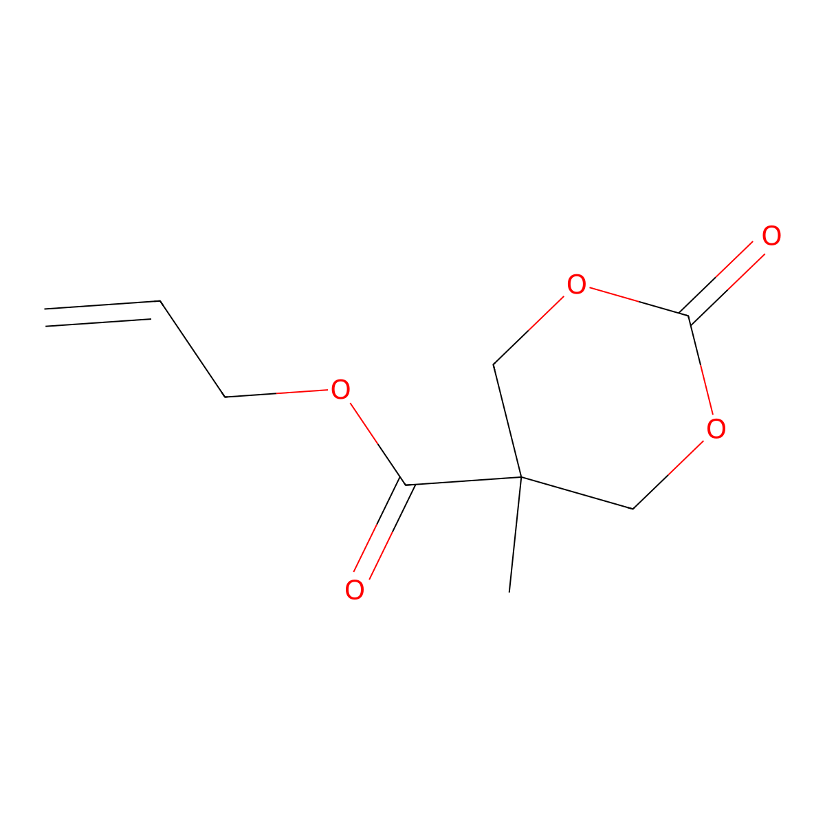Allyl 5-methyl-2-oxo-1,3-dioxane-5-carboxylate molecular structure, CAS 532424-75-2