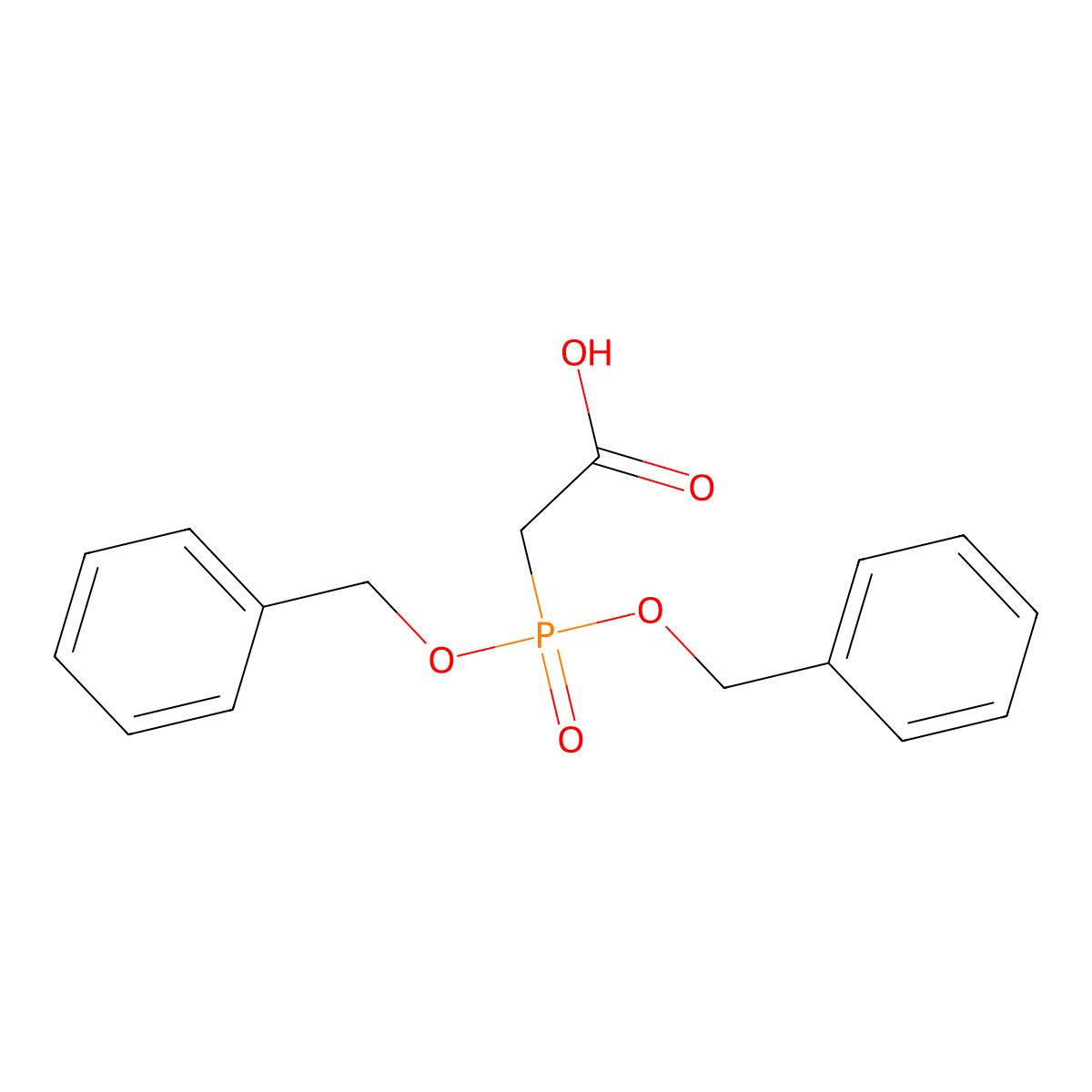 2-(Dibenzyl phosphono)acetic acid molecular structure, CAS 53243-58-6