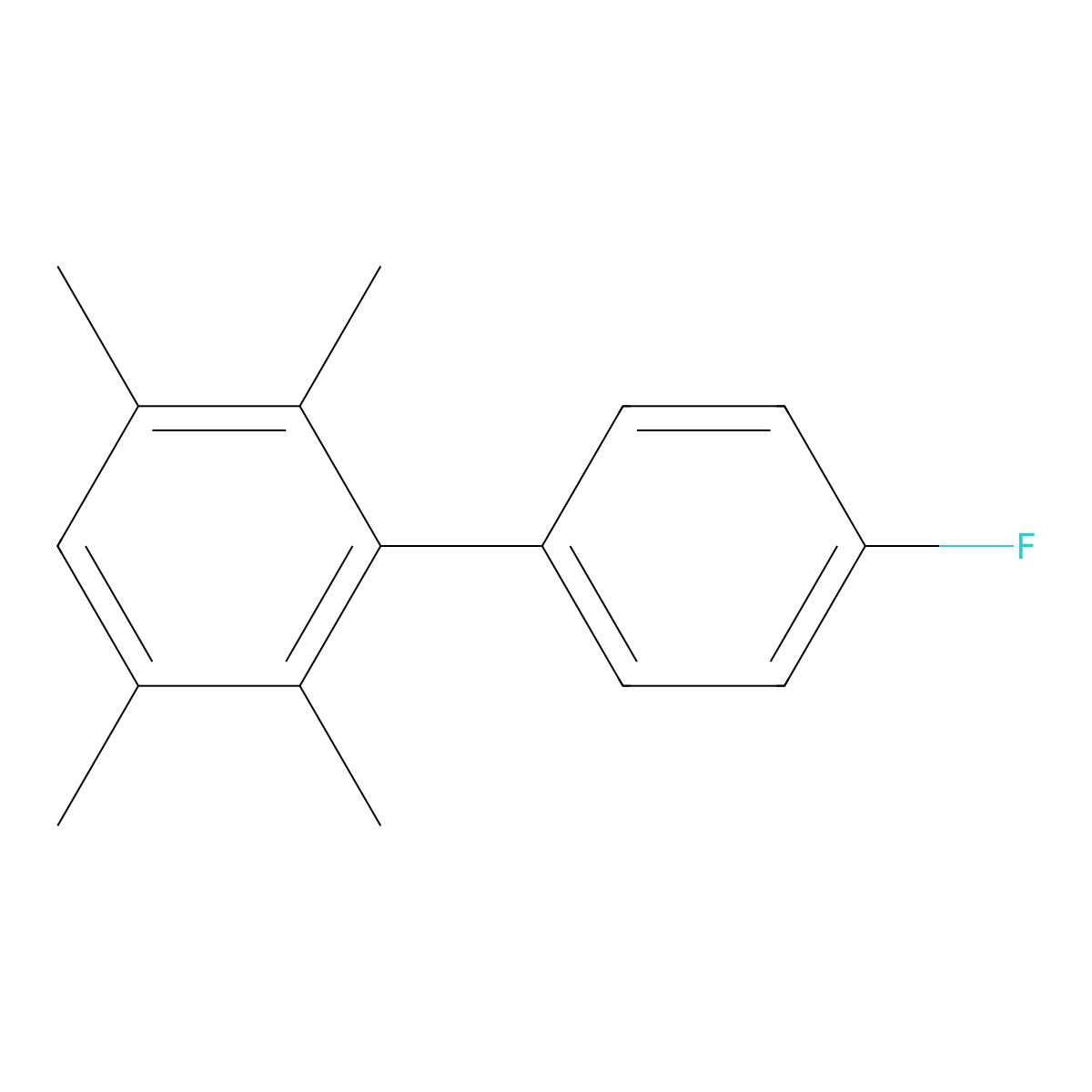 3-(4-Fluorophenyl)-1,2,4,5-tetramethylbenzene molecular structure, CAS 53243-79-1