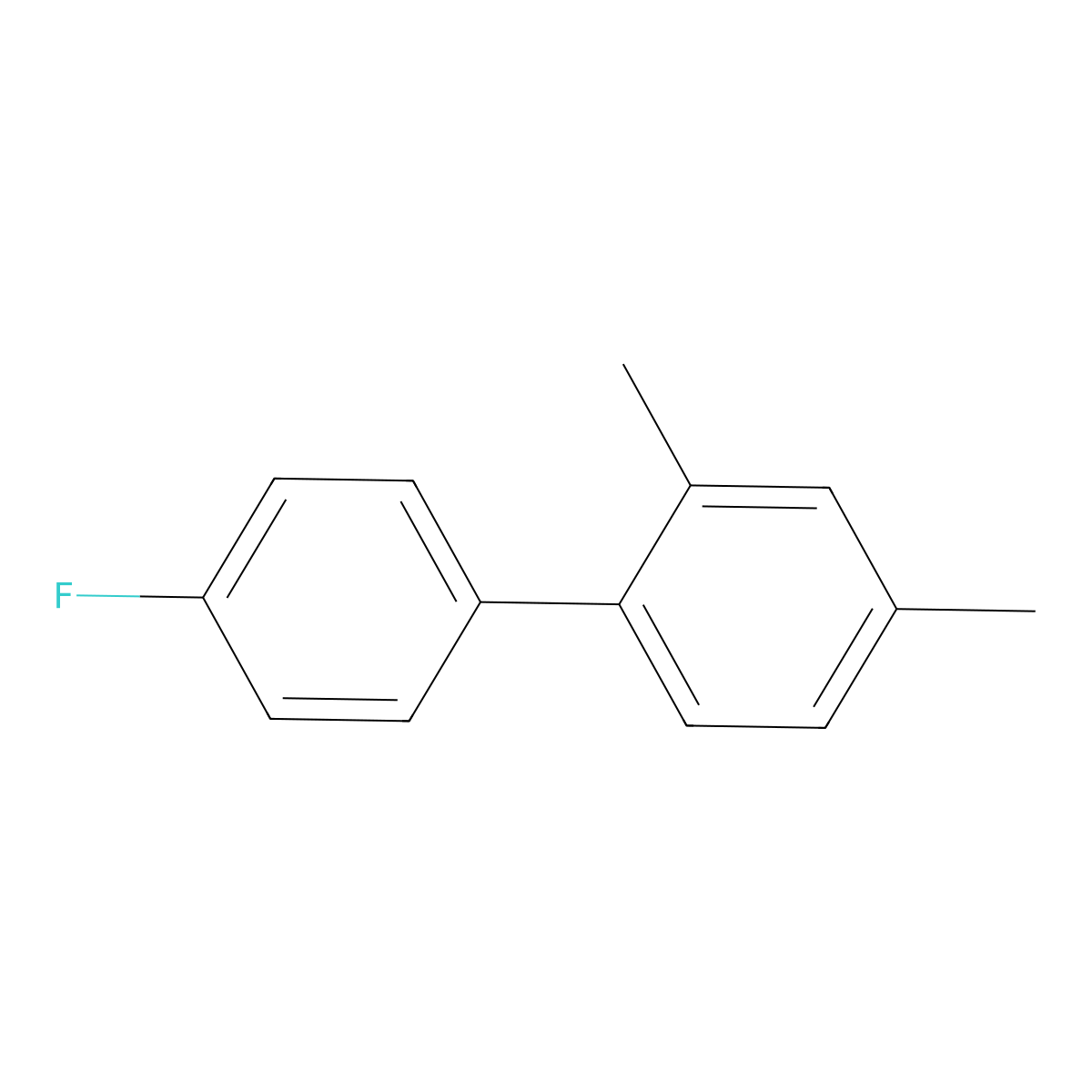 1-(4-Fluorophenyl)-2,4-dimethylbenzene molecular structure, CAS 53243-82-6