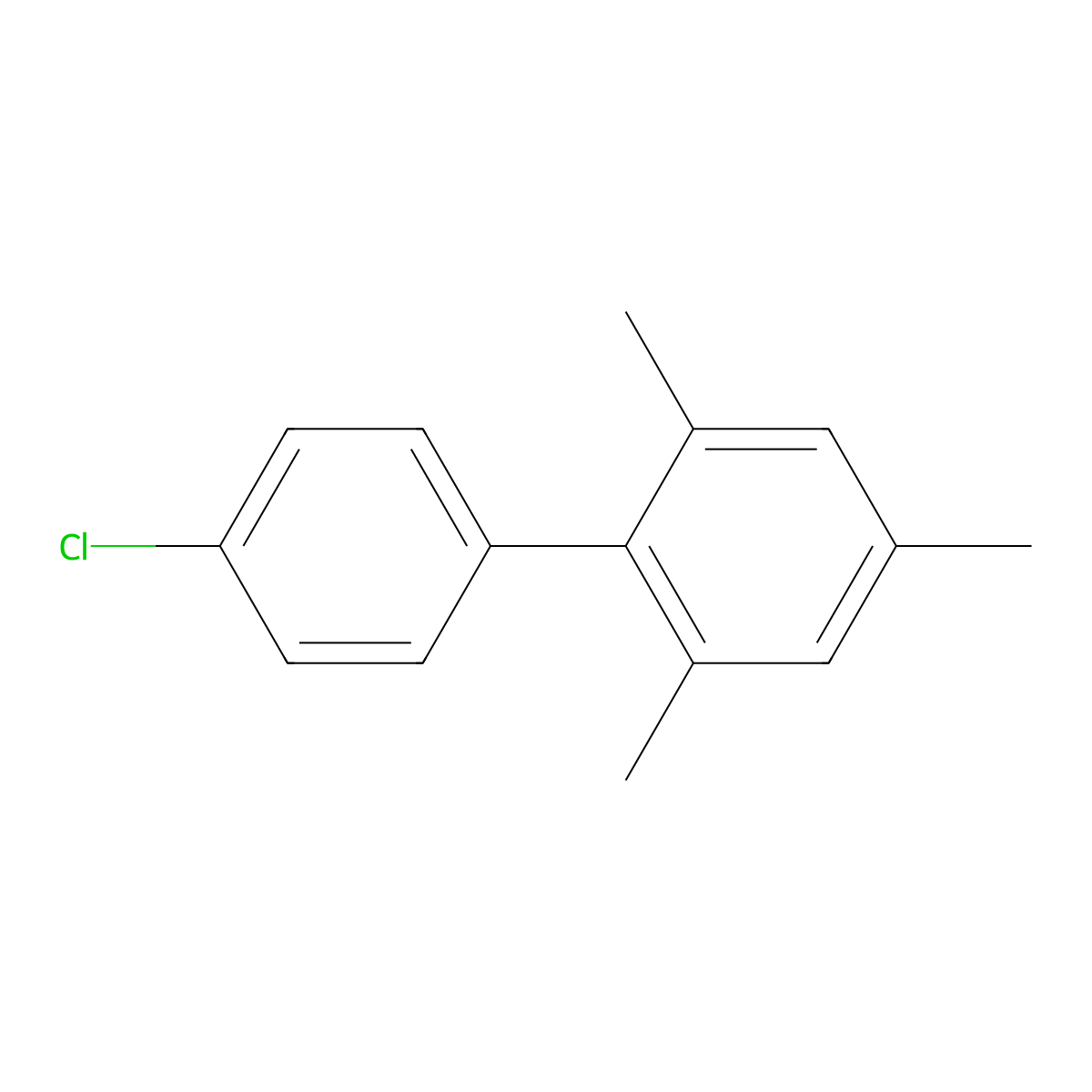 1,1'-Biphenyl, 4'-chloro-2,4,6-trimethyl- molecular structure, CAS 53243-83-7