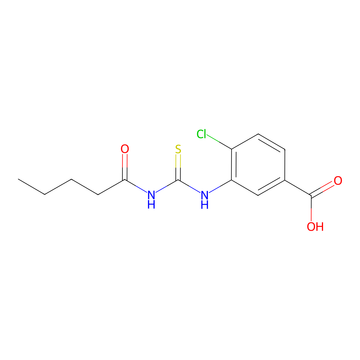 4-Chloro-3-{[(pentanoylamino)carbonothioyl]amino}benzoic acid molecular structure, CAS 532430-52-7