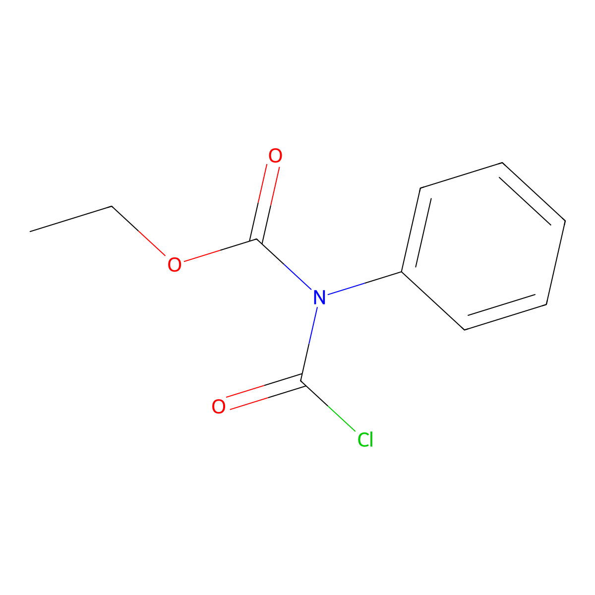 N-(ethoxycarbonyl)-N-phenylcarbamoyl chloride molecular structure, CAS 53244-25-0