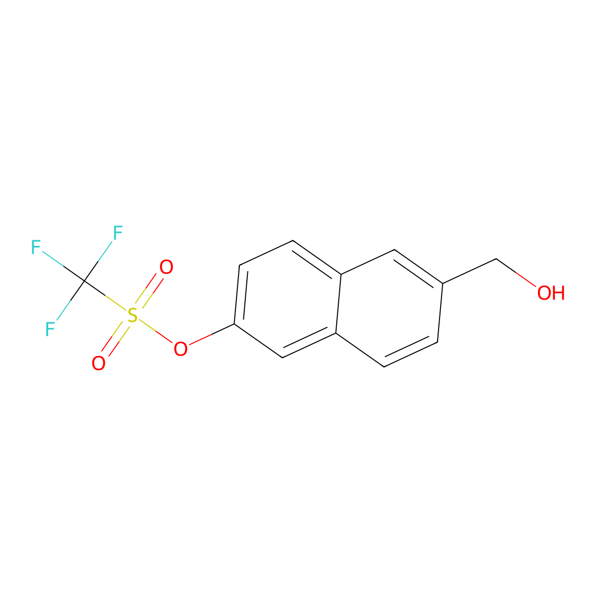 6-(Hydroxymethyl)naphthalen-2-YL trifluoromethanesulfonate molecular structure, CAS 532440-21-4
